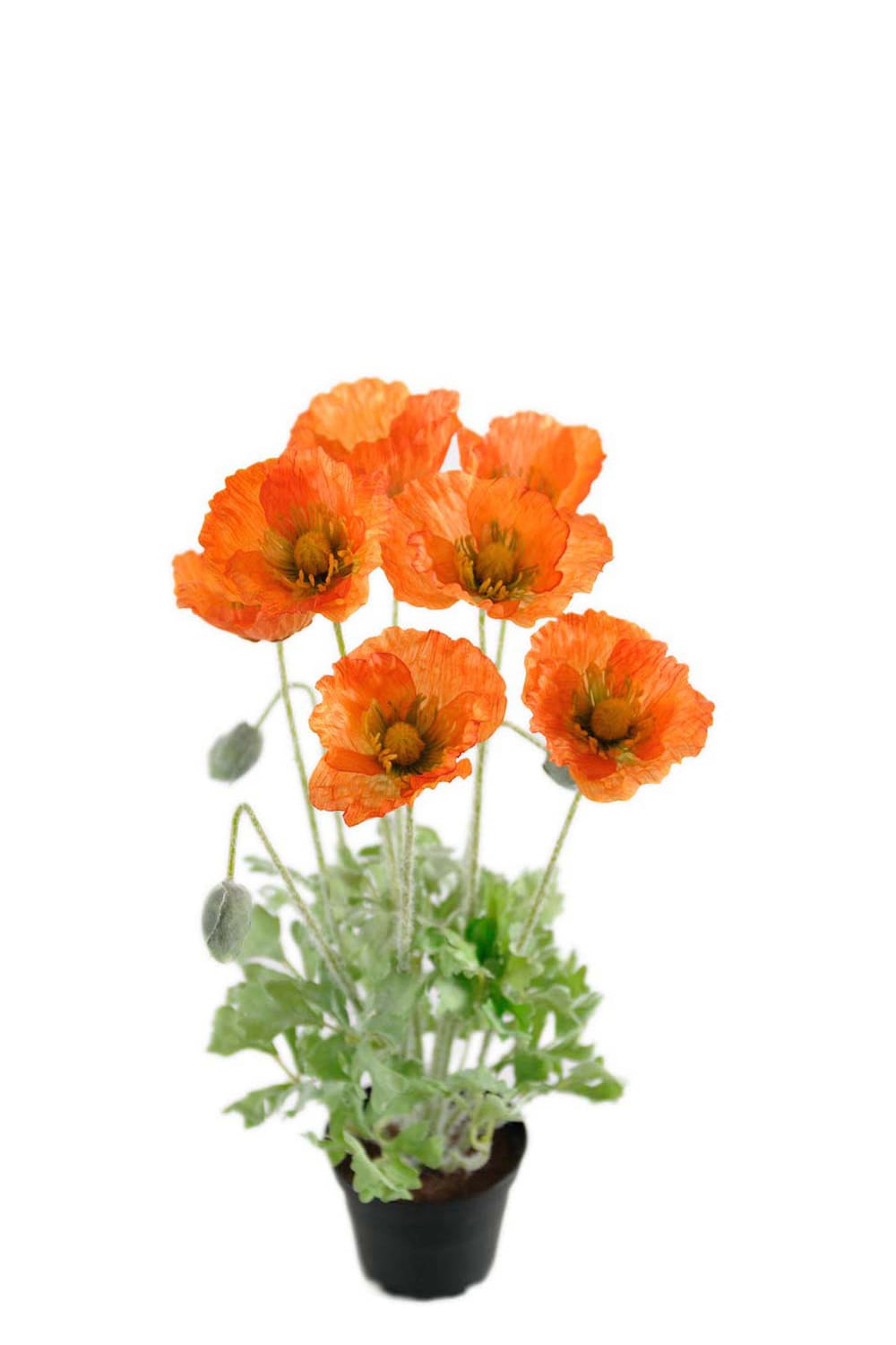 Kunstig oransje Valmue 40 cm