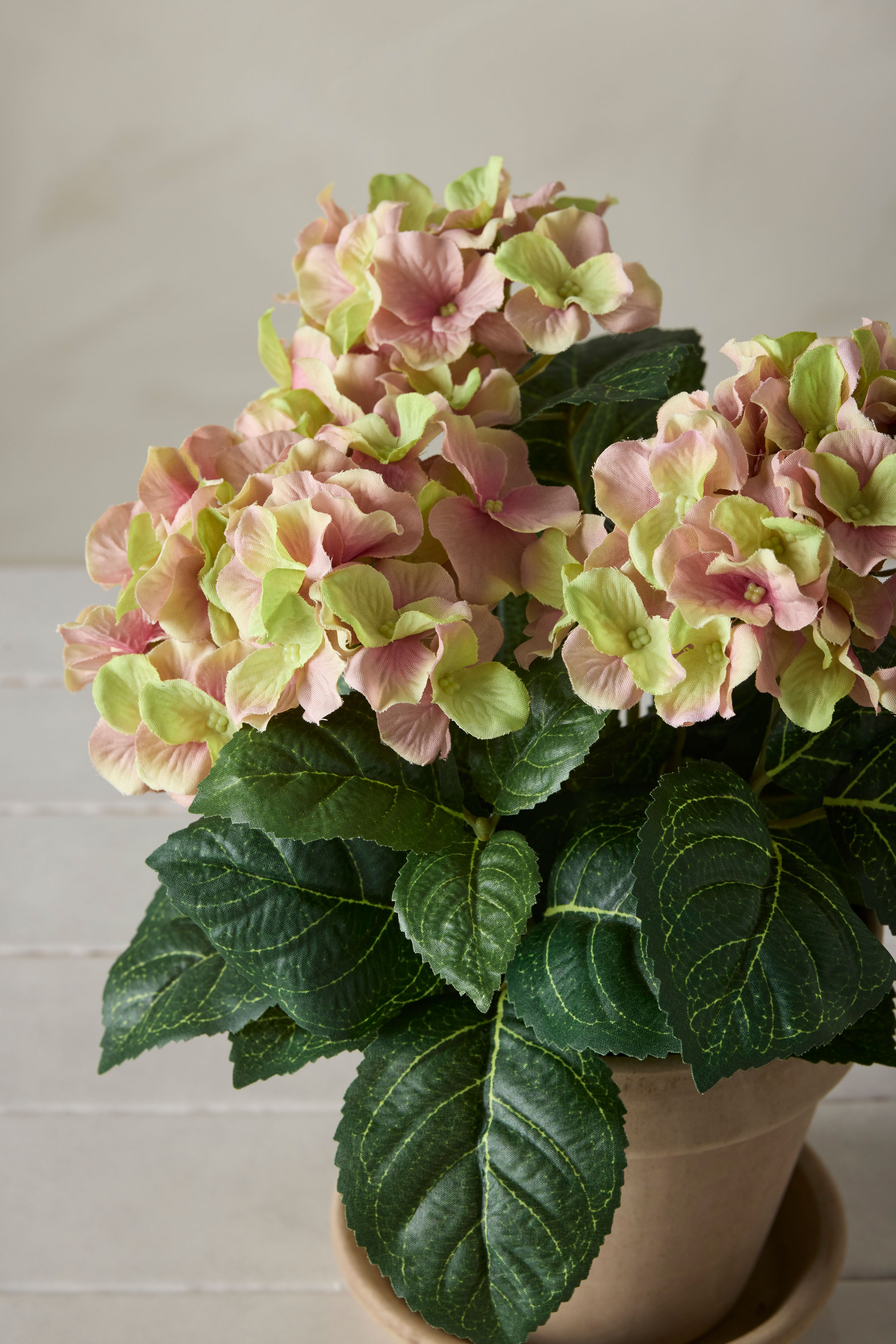 Kunstig rosa Hortensia 30 cm