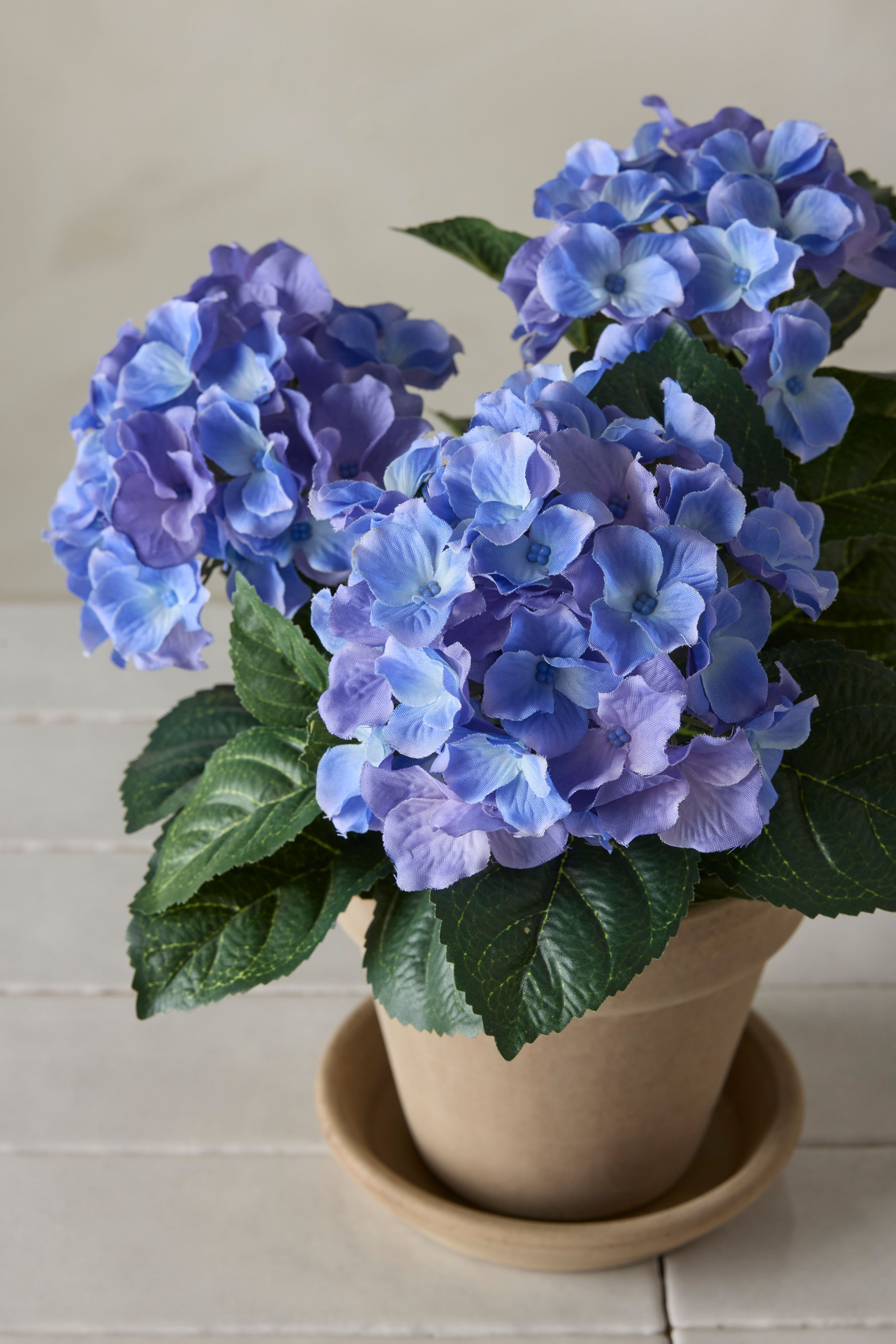 Kunstig blå Hortensia 30 cm