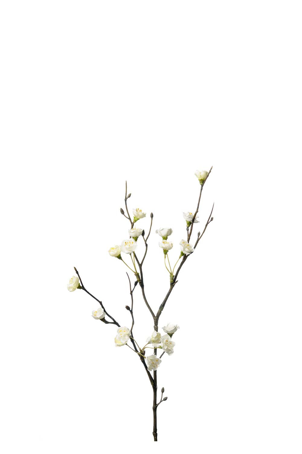 Kunstig hvit blomsterkvist 50 cm