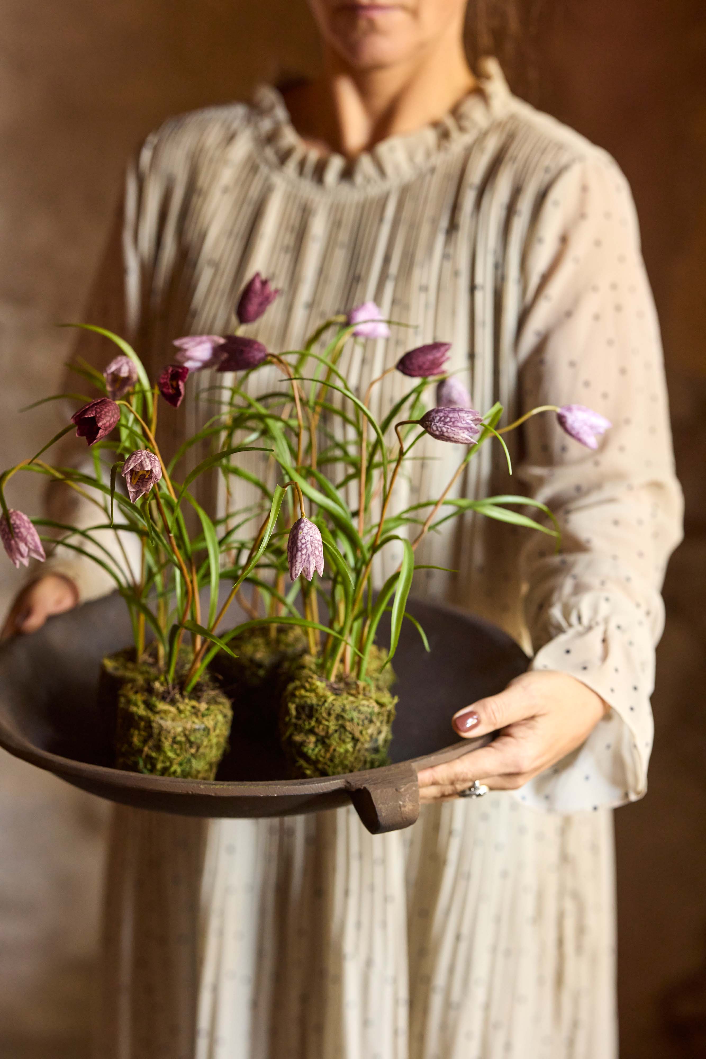 Kunstig r��d Fritillaria 30 cm