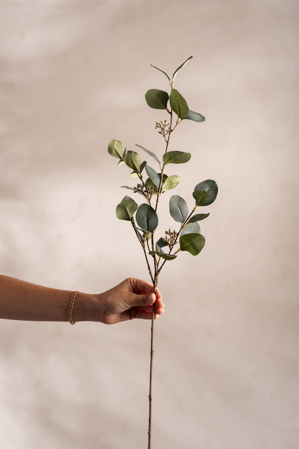 Kunstig grønn Eukalyptus med bær 70 cm