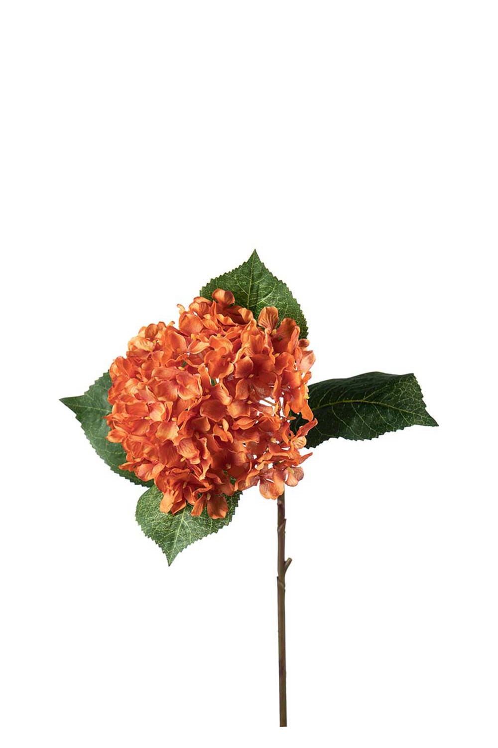 Kunstig oransje Hortensia 40 cm