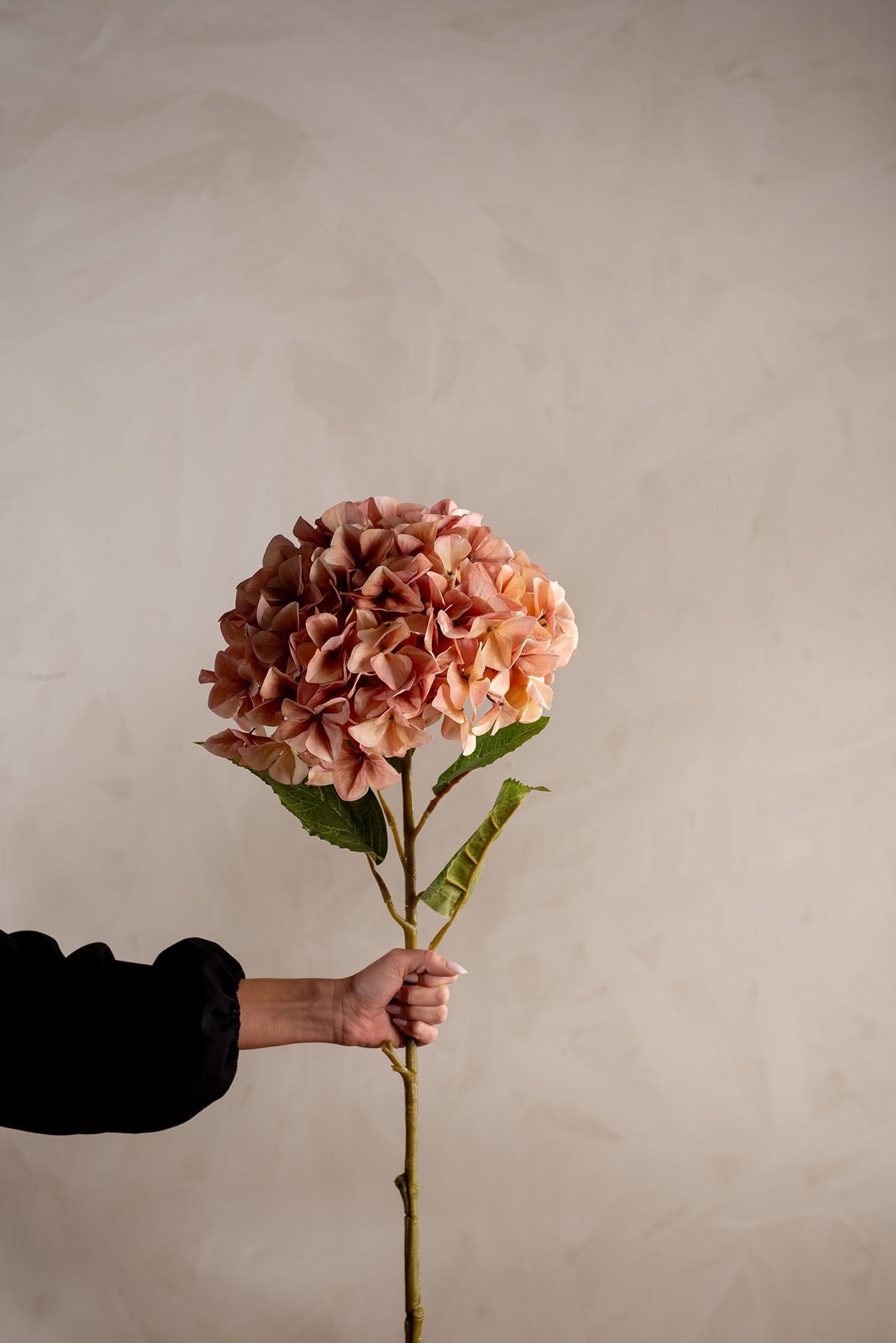 Kunstig rosa Hortensia 110 cm