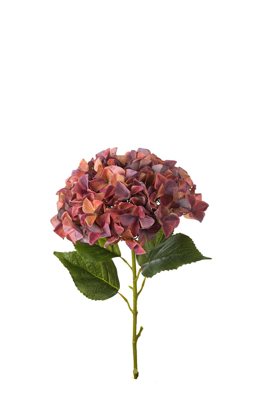 Kunstig oransje Hortensia 110 cm