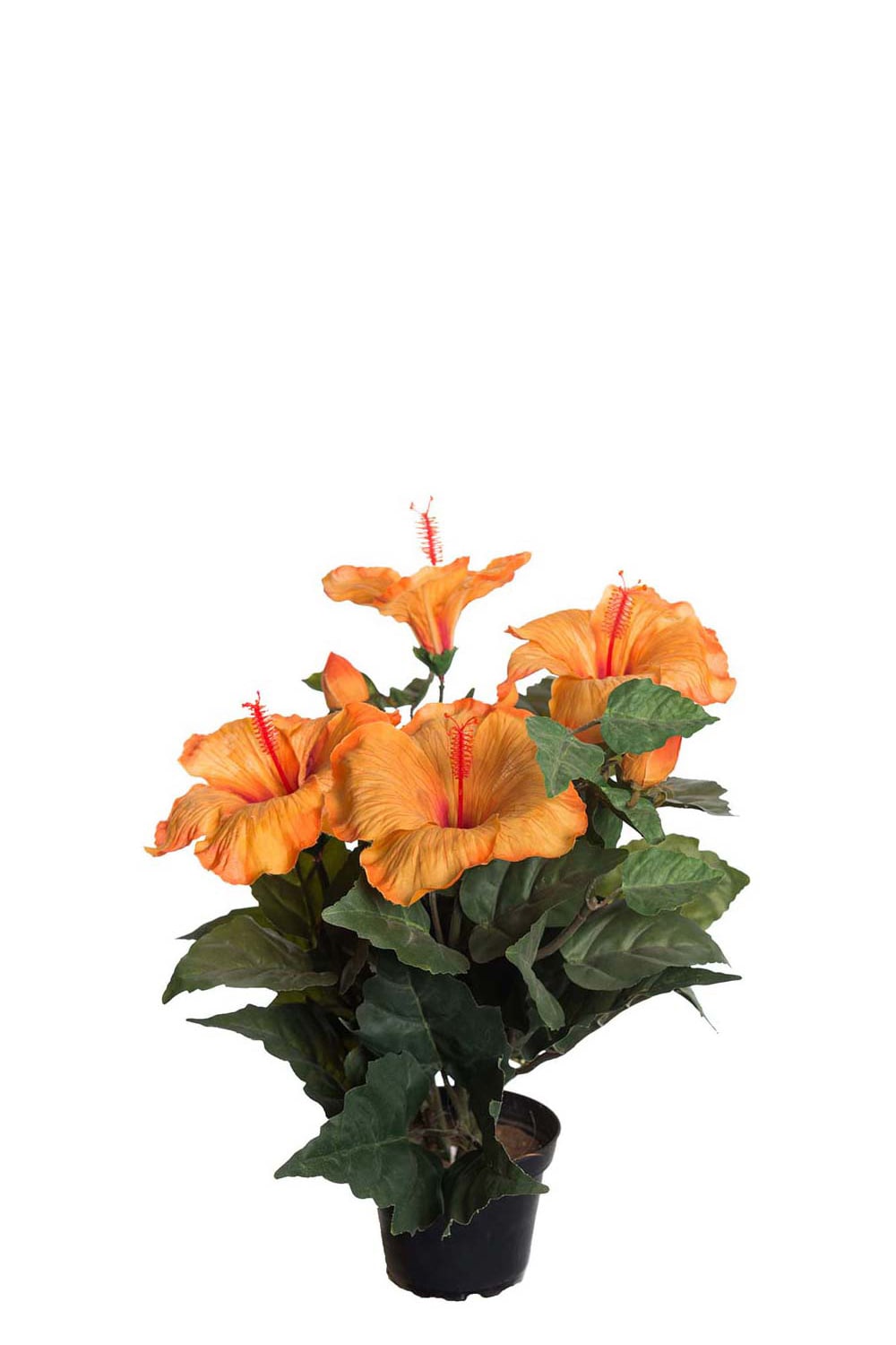 Kunstig oransje Hibiskus 36 cm