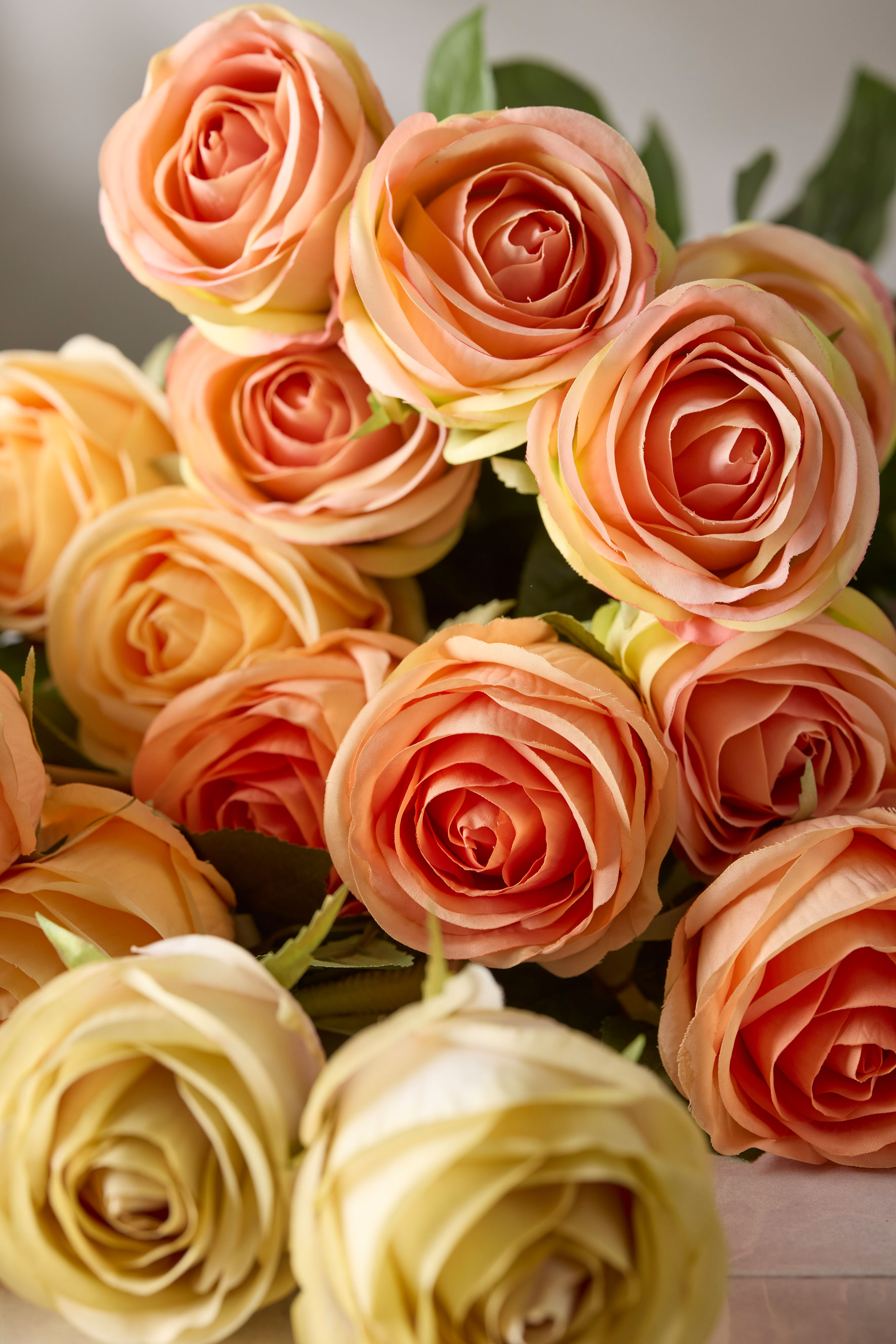 Kunstig hvit Rose 75 cm