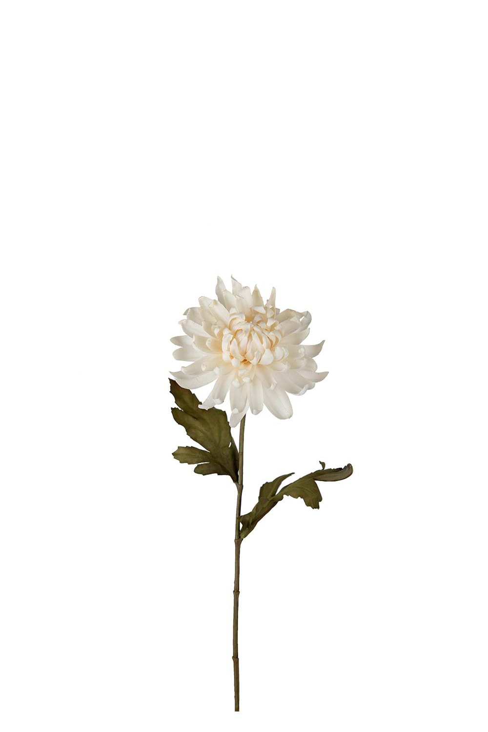 Kunstig kremfarget krysantemum 55 cm
