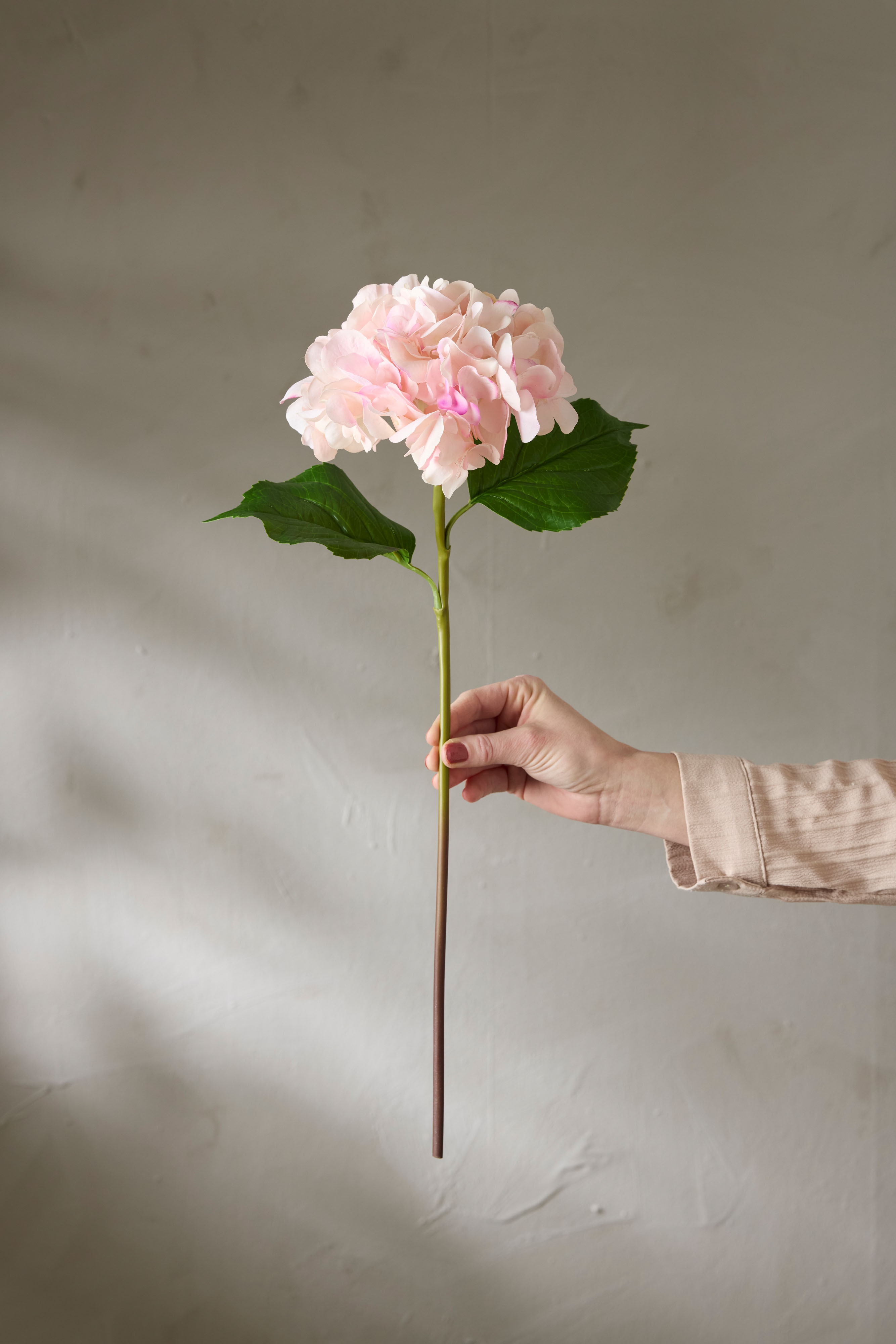 Kunstig rosa Hortensia 55 cm