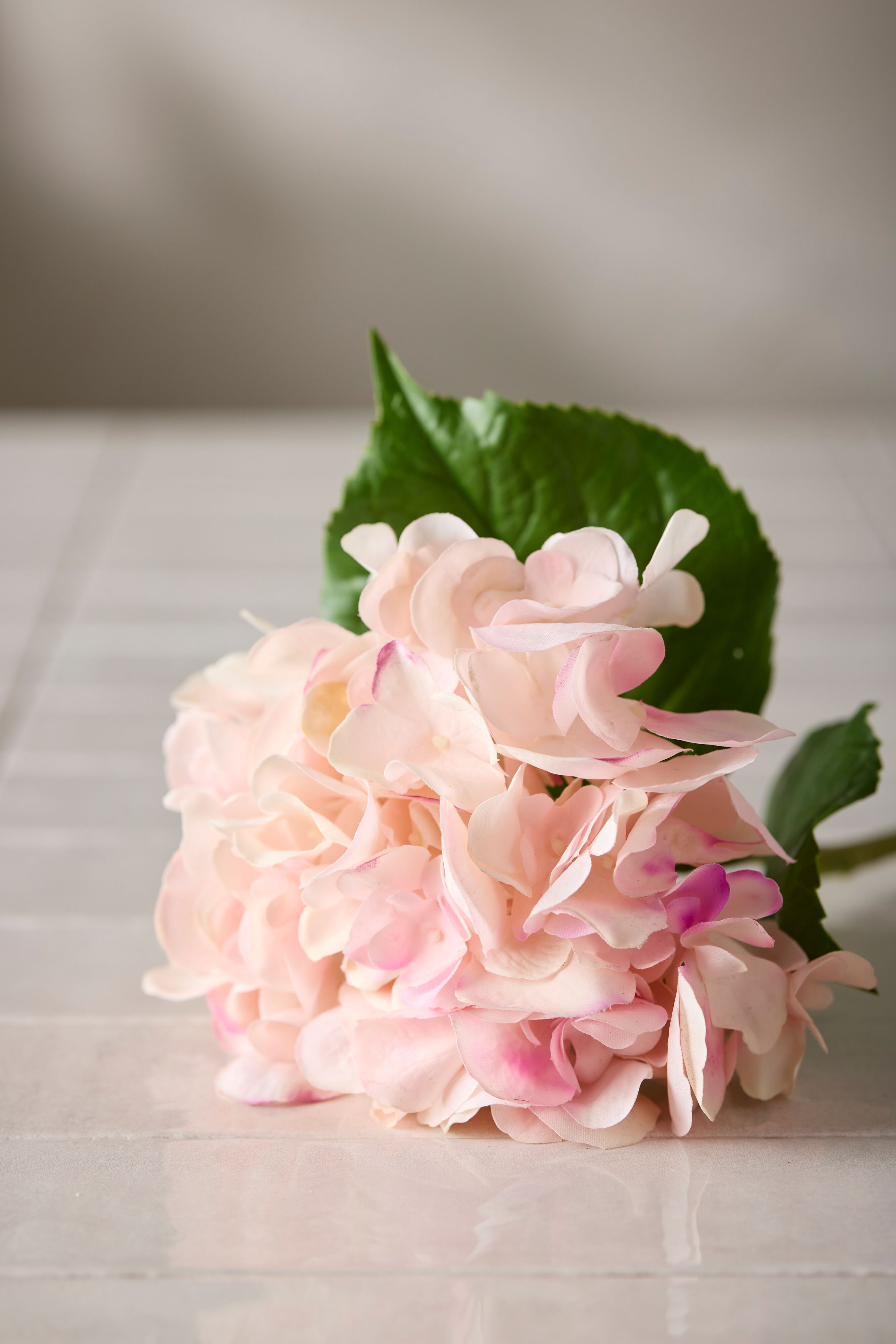 Kunstig rosa Hortensia 55 cm