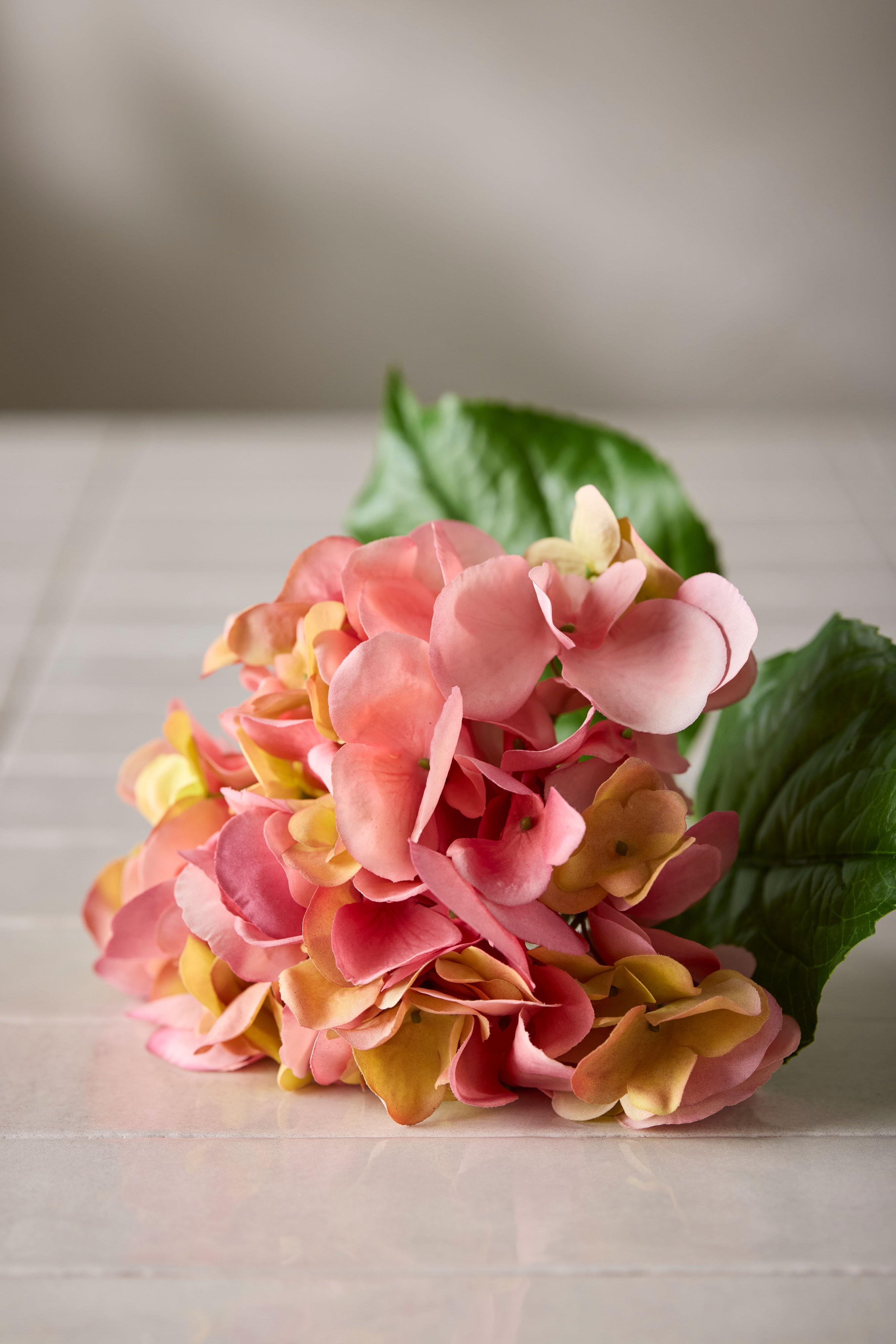 Kunstig rosa Hortensia 55 cm