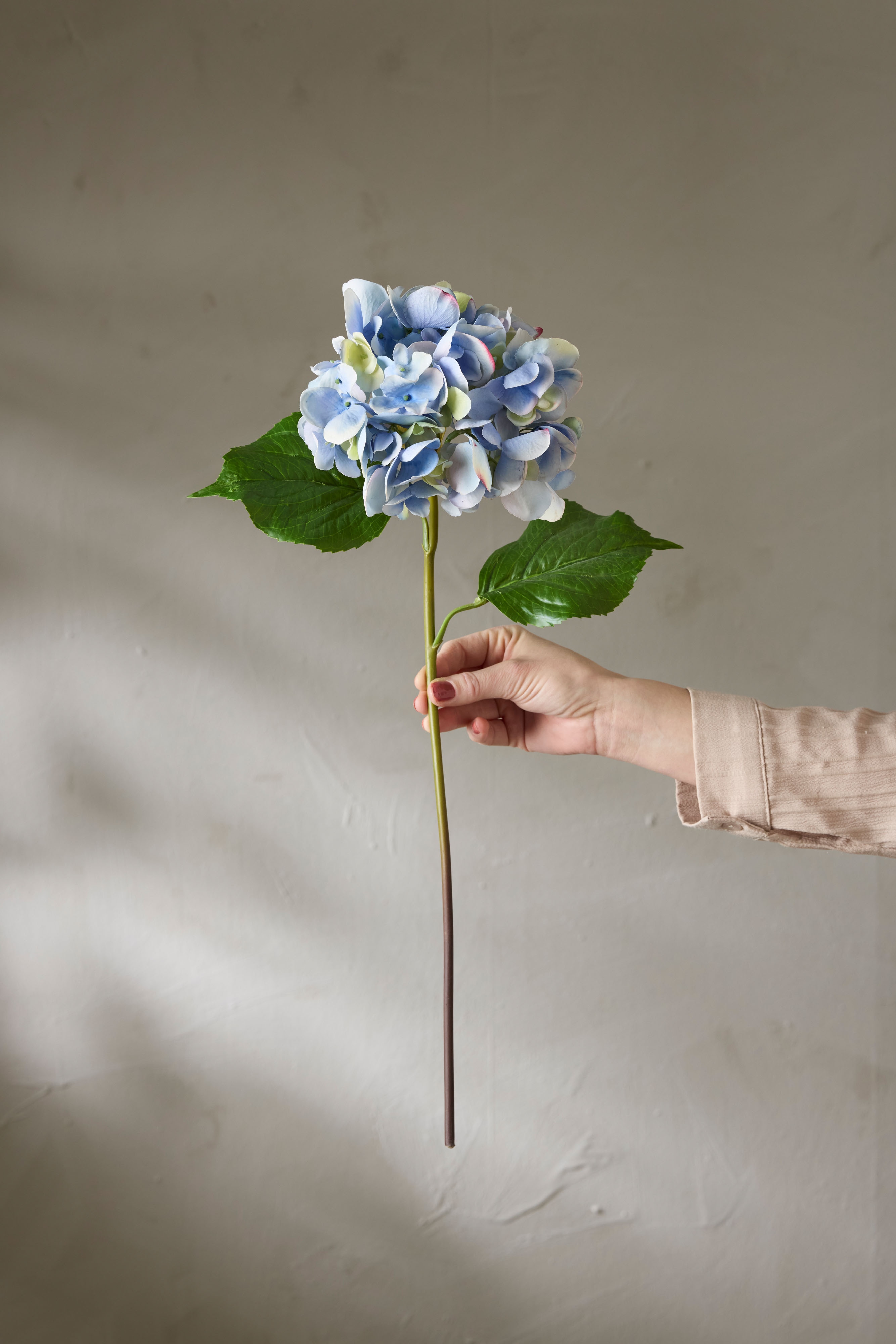 Kunstig blå Hortensia 55 cm