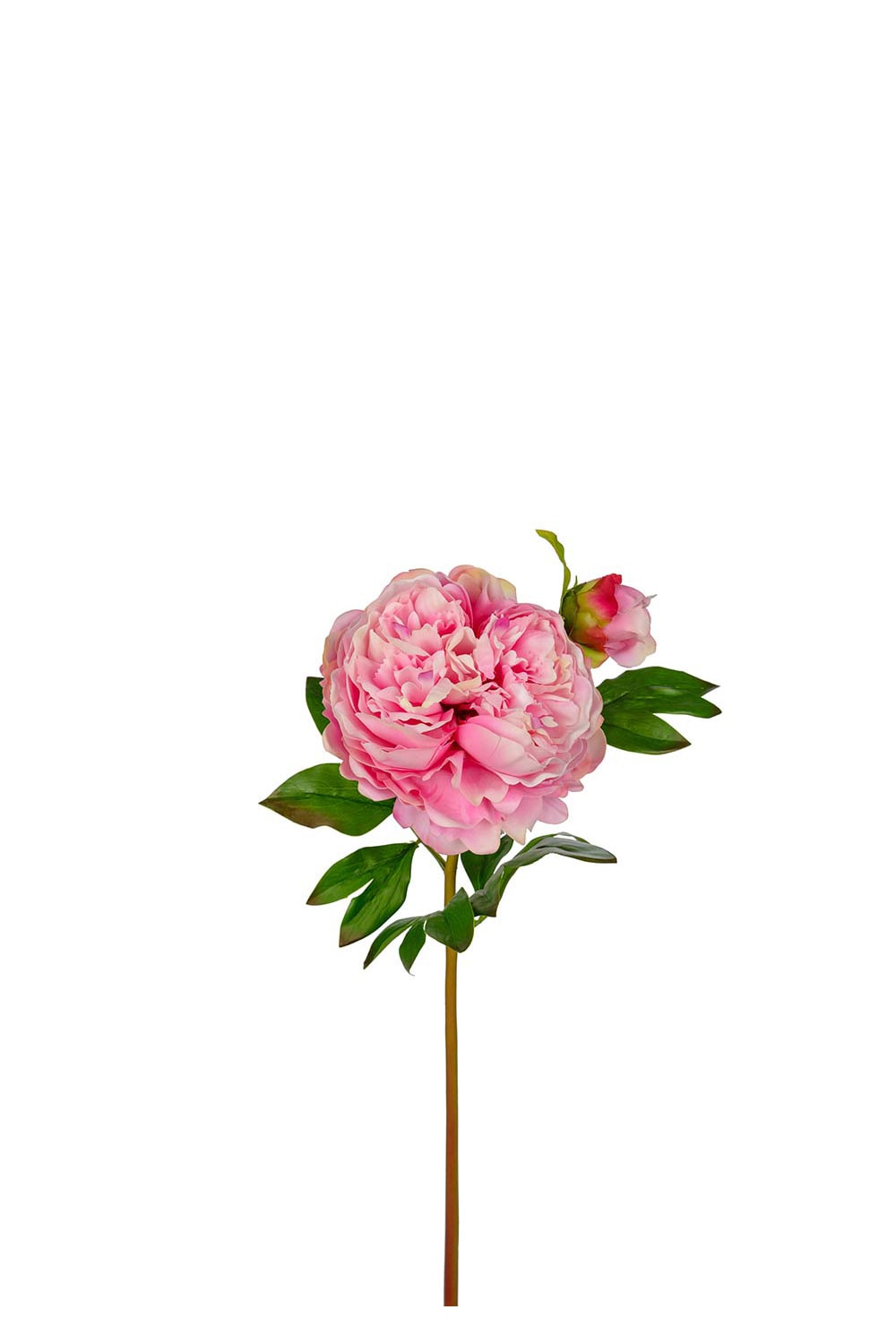 Kunstig rosa peon 65 cm