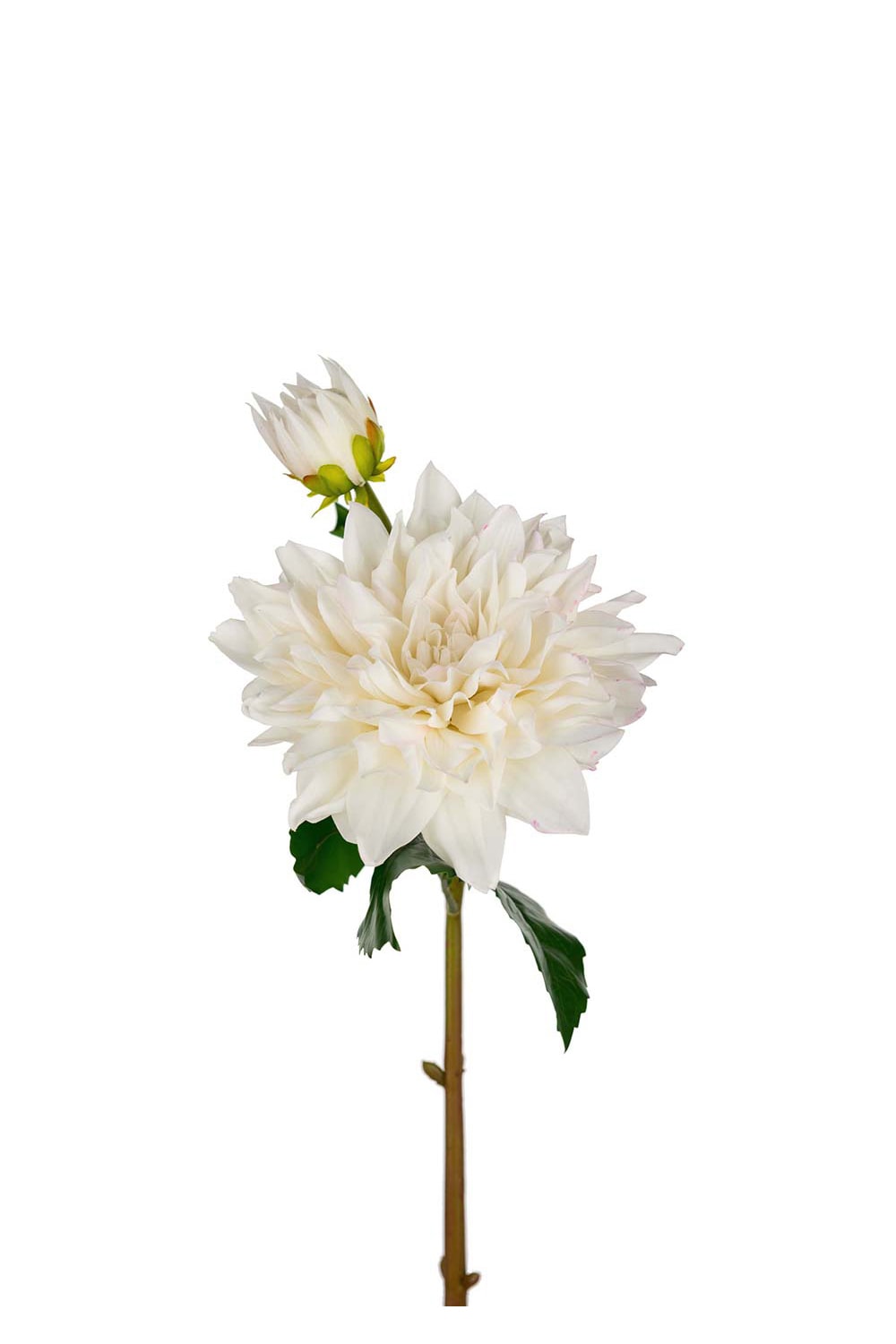 Kunstig hvit Dahlia 70 cm
