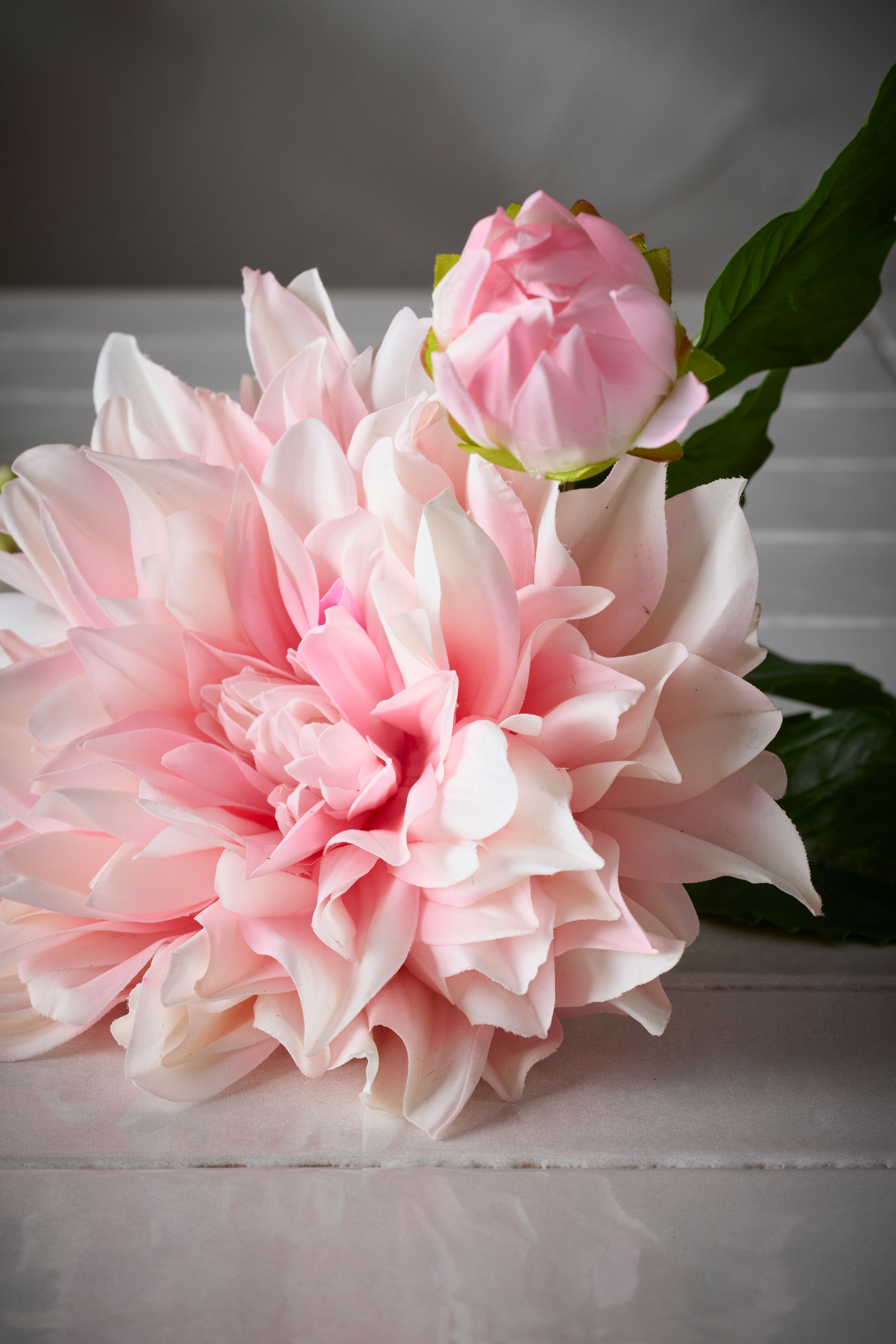 Kunstig rosa Dahlia 70 cm