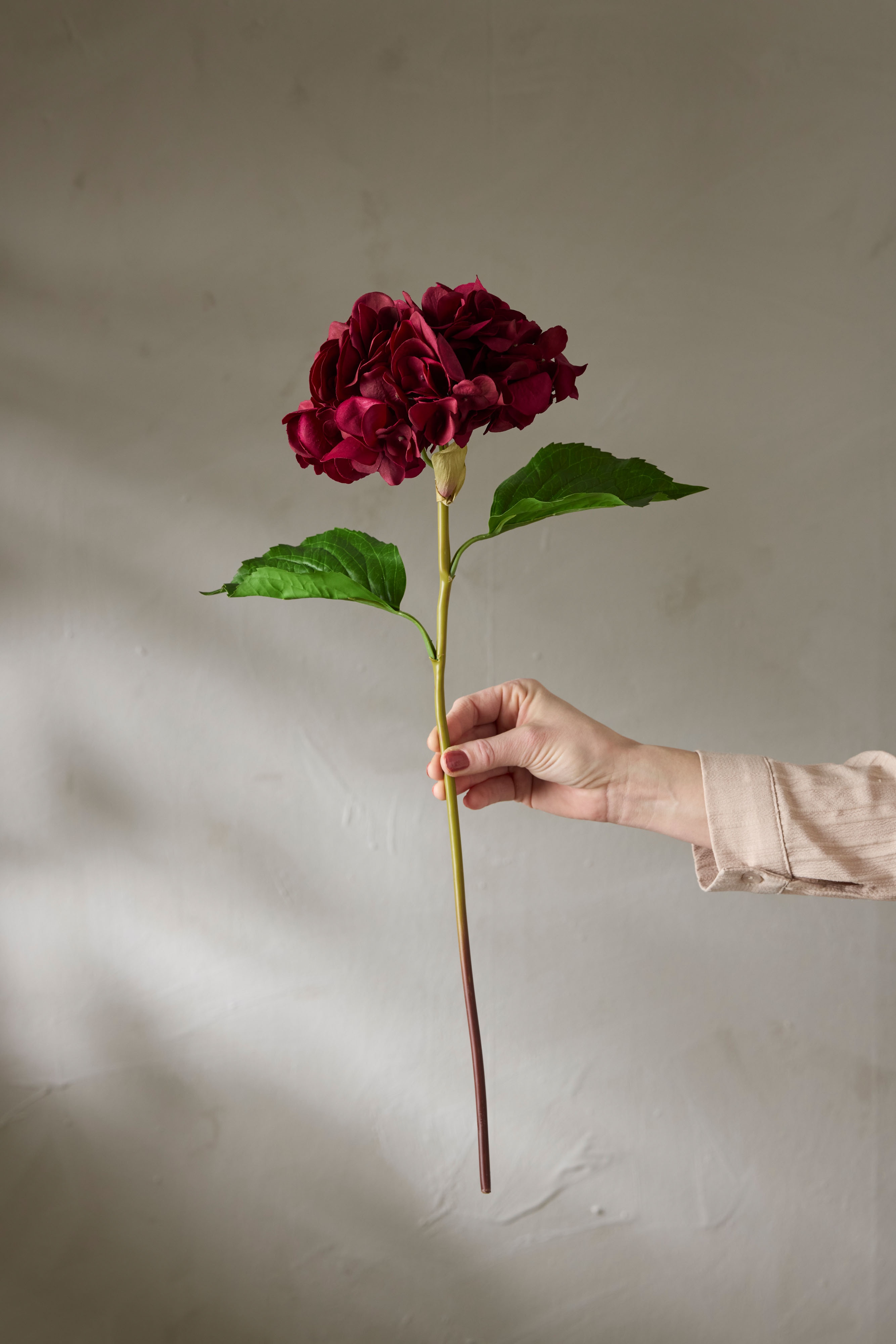 Kunstig burgunder Hortensia 55cm