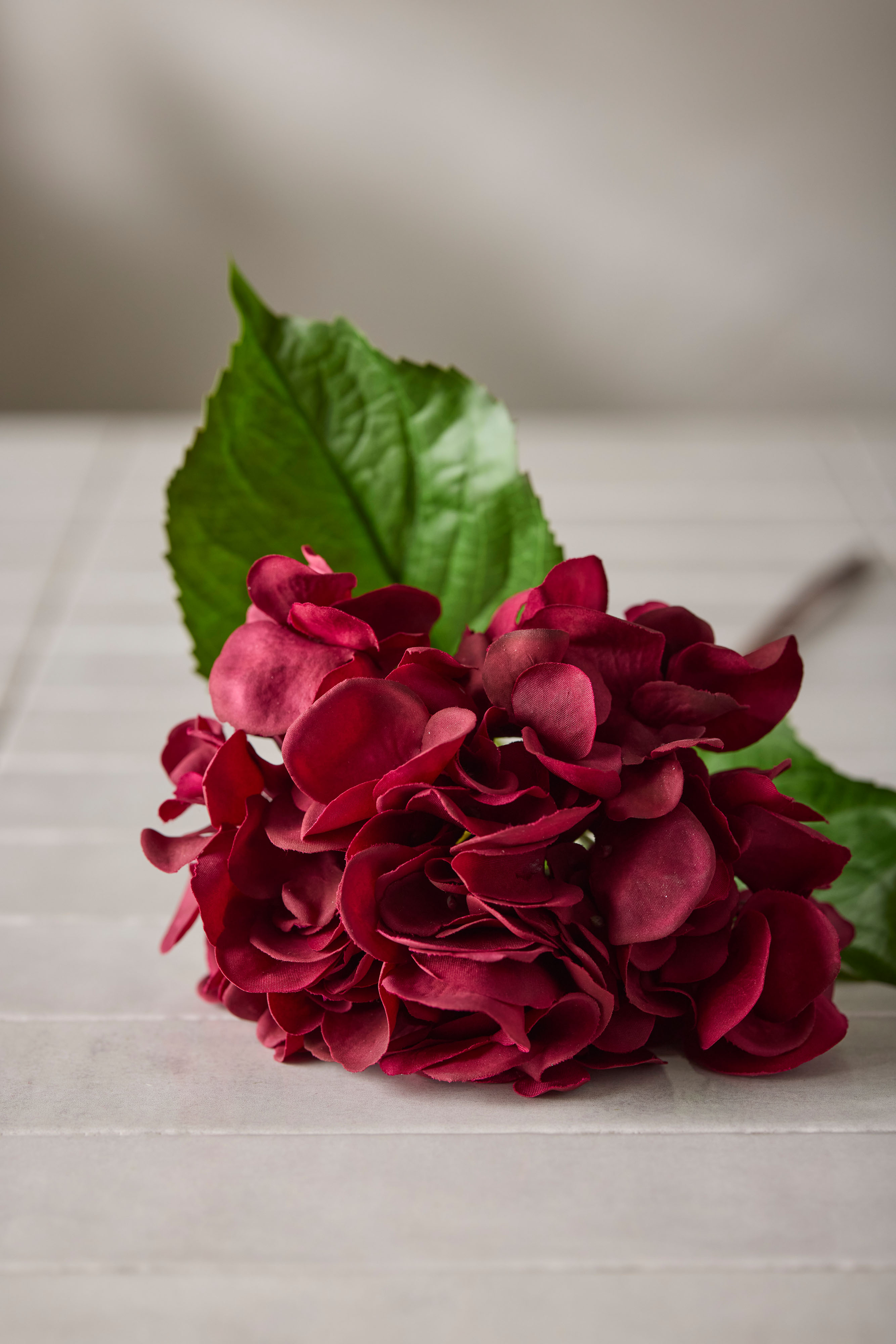 Kunstig burgunder Hortensia 55cm