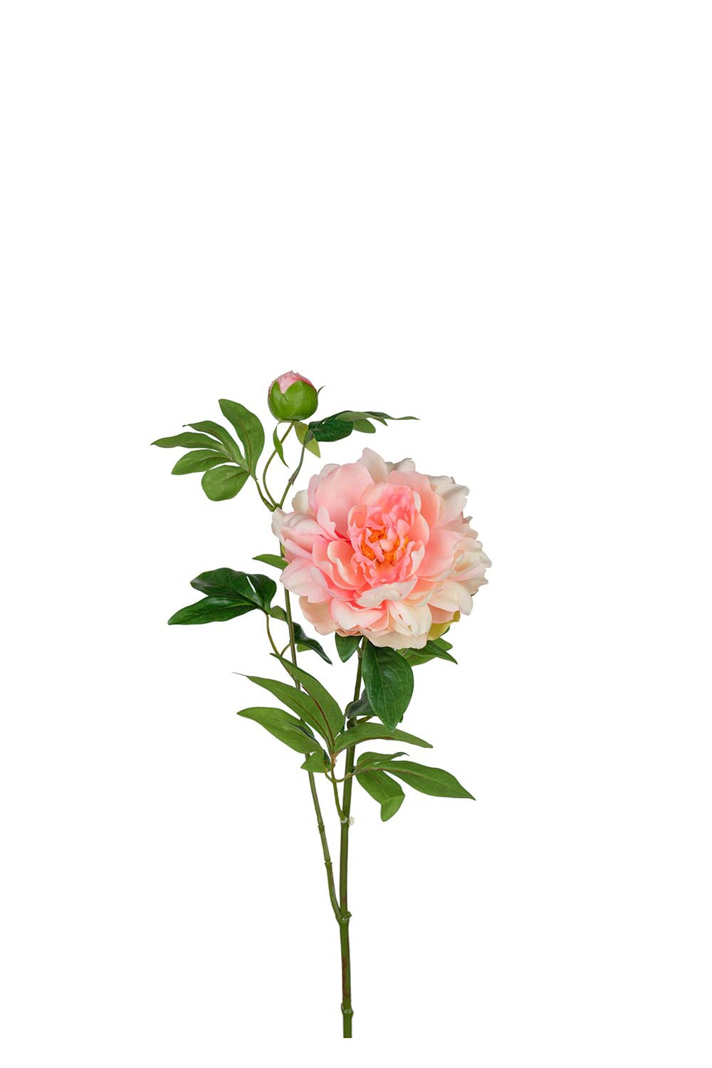 Kunstig rosa peon 65 cm