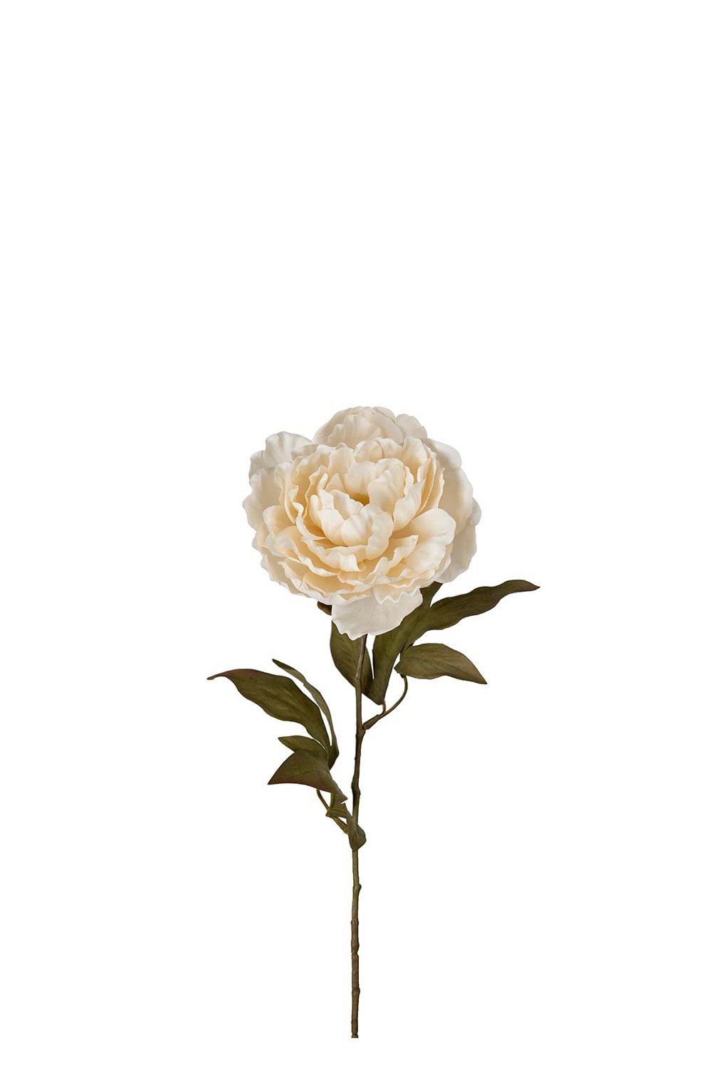 Kunstig kremfarget Pion 65 cm