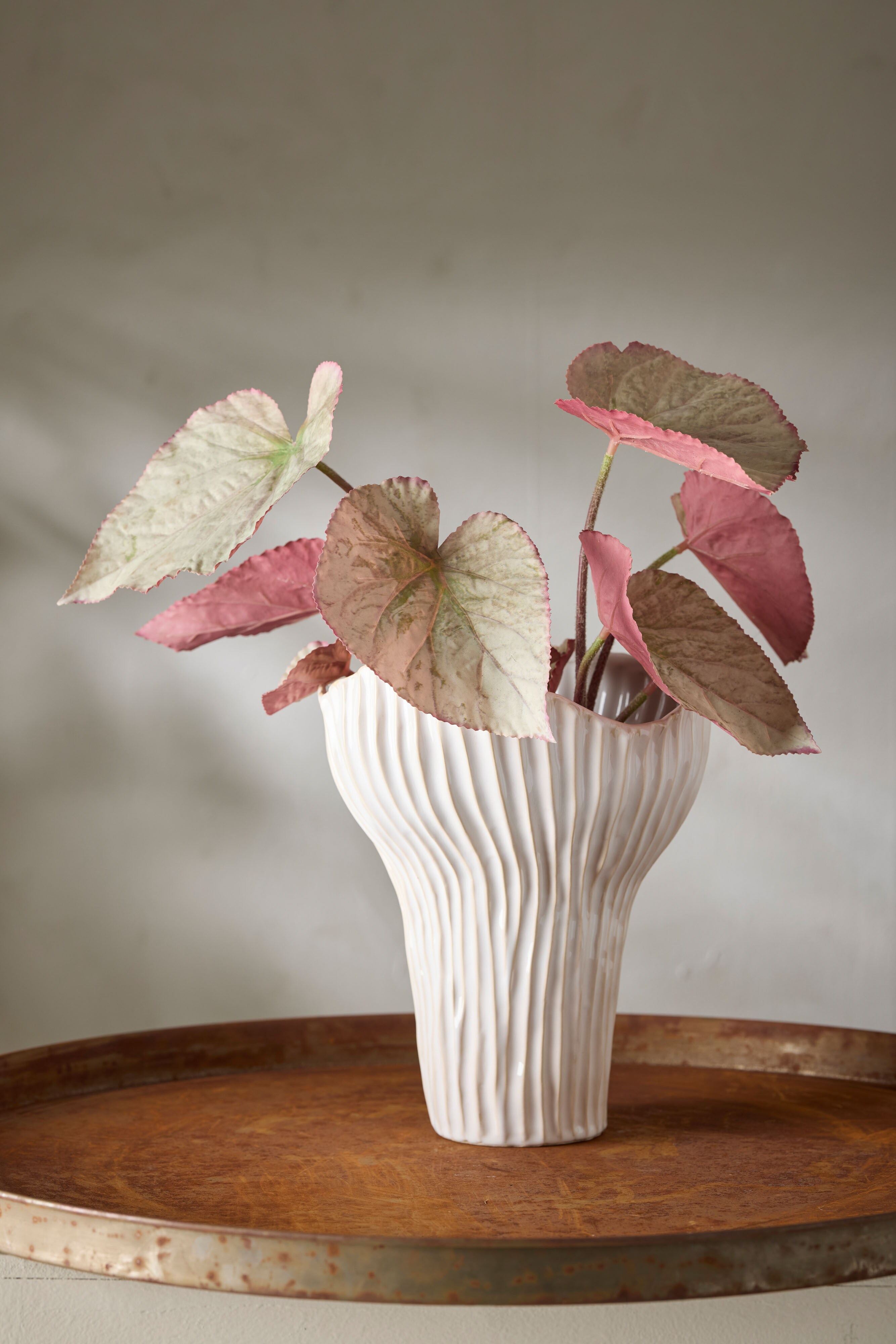 Kunstig flerfarget Rexbegonia 35 cm