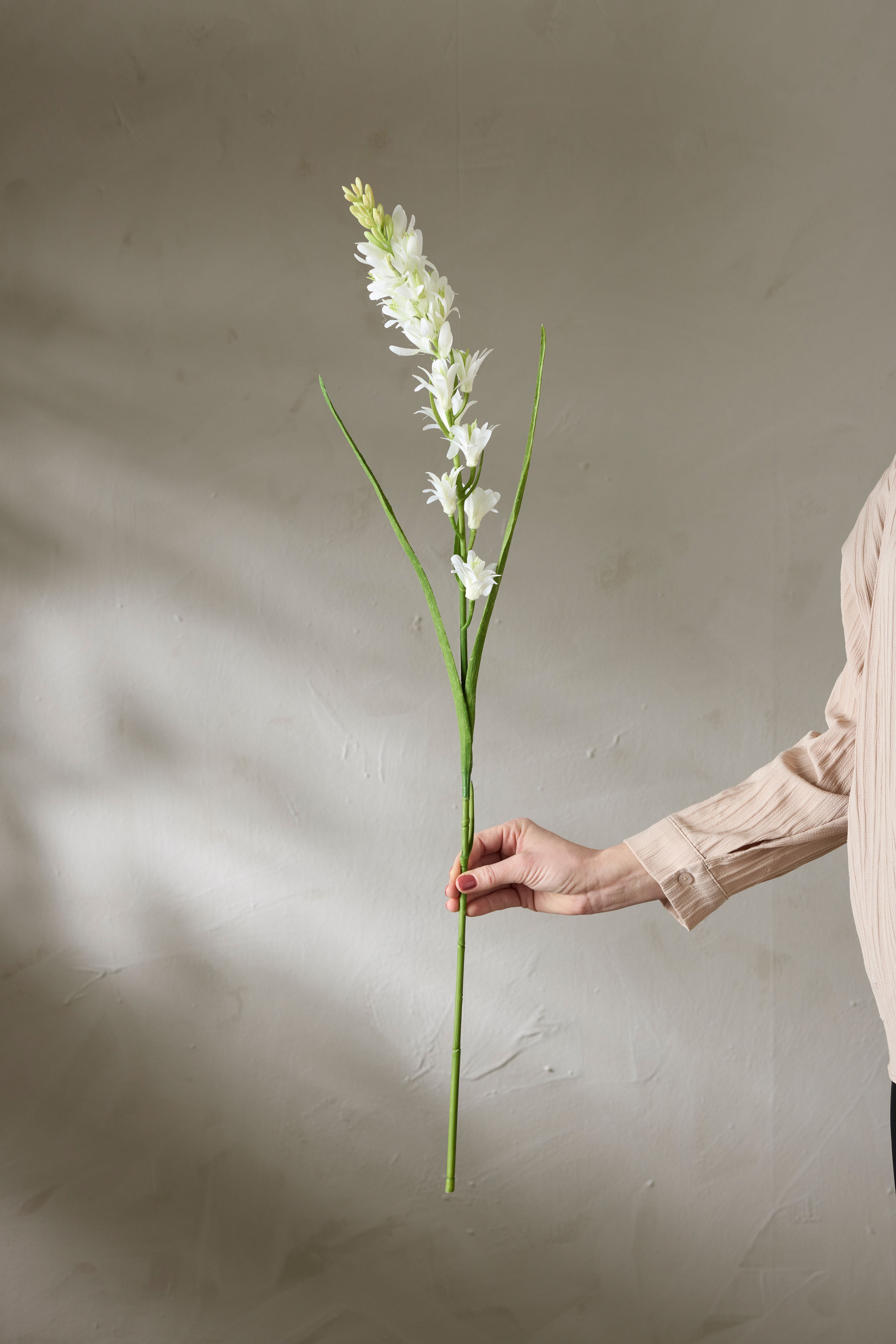 Kunstig hvit Tuberosa 90 cm