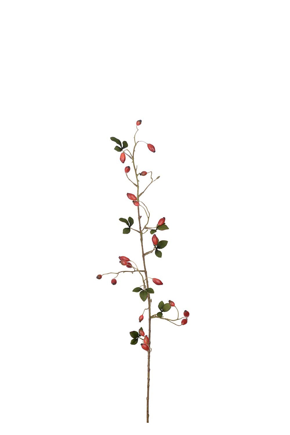 Kunstig rød nypekvist 100 cm