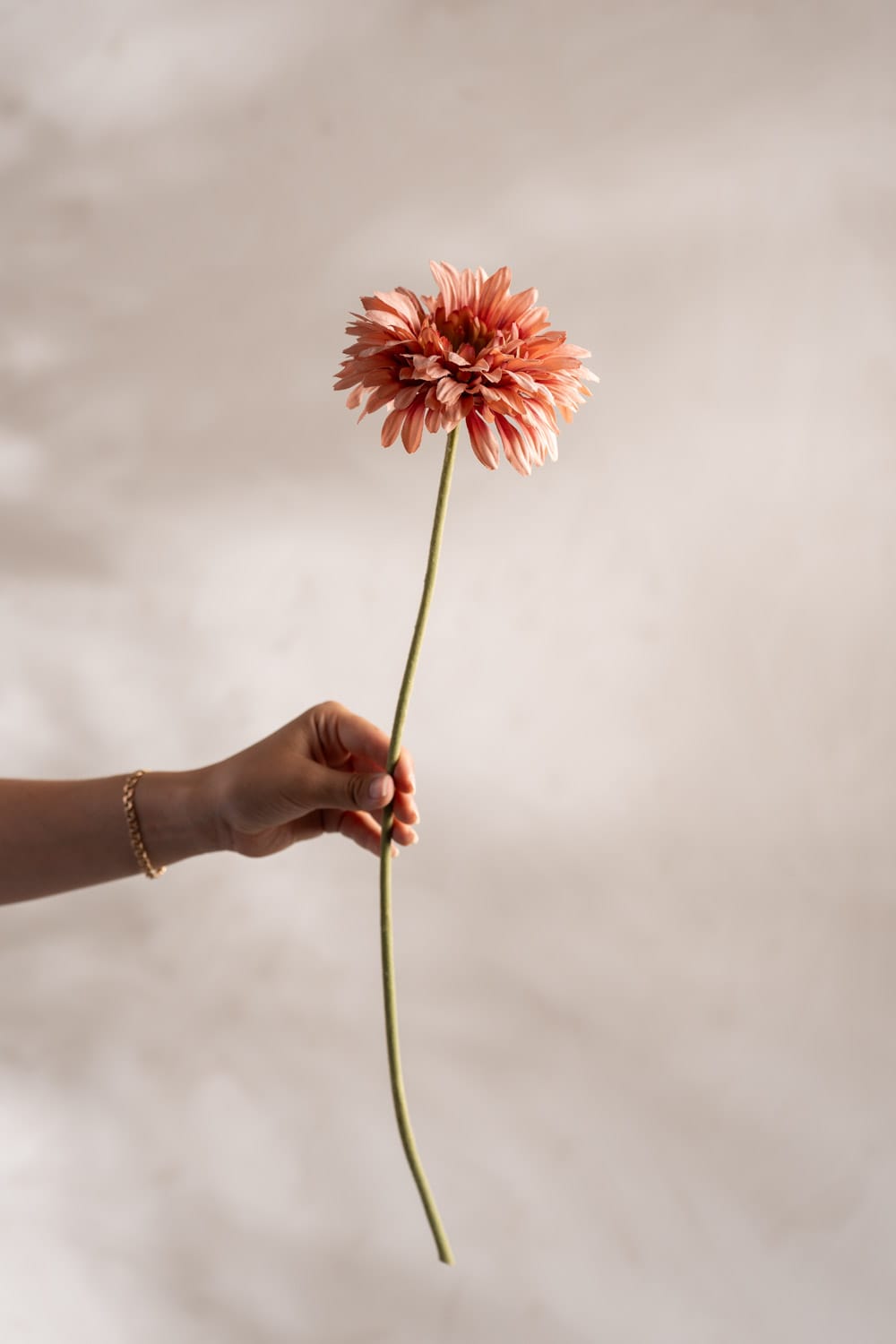 Kunstig rosa Gerbera 55 cm