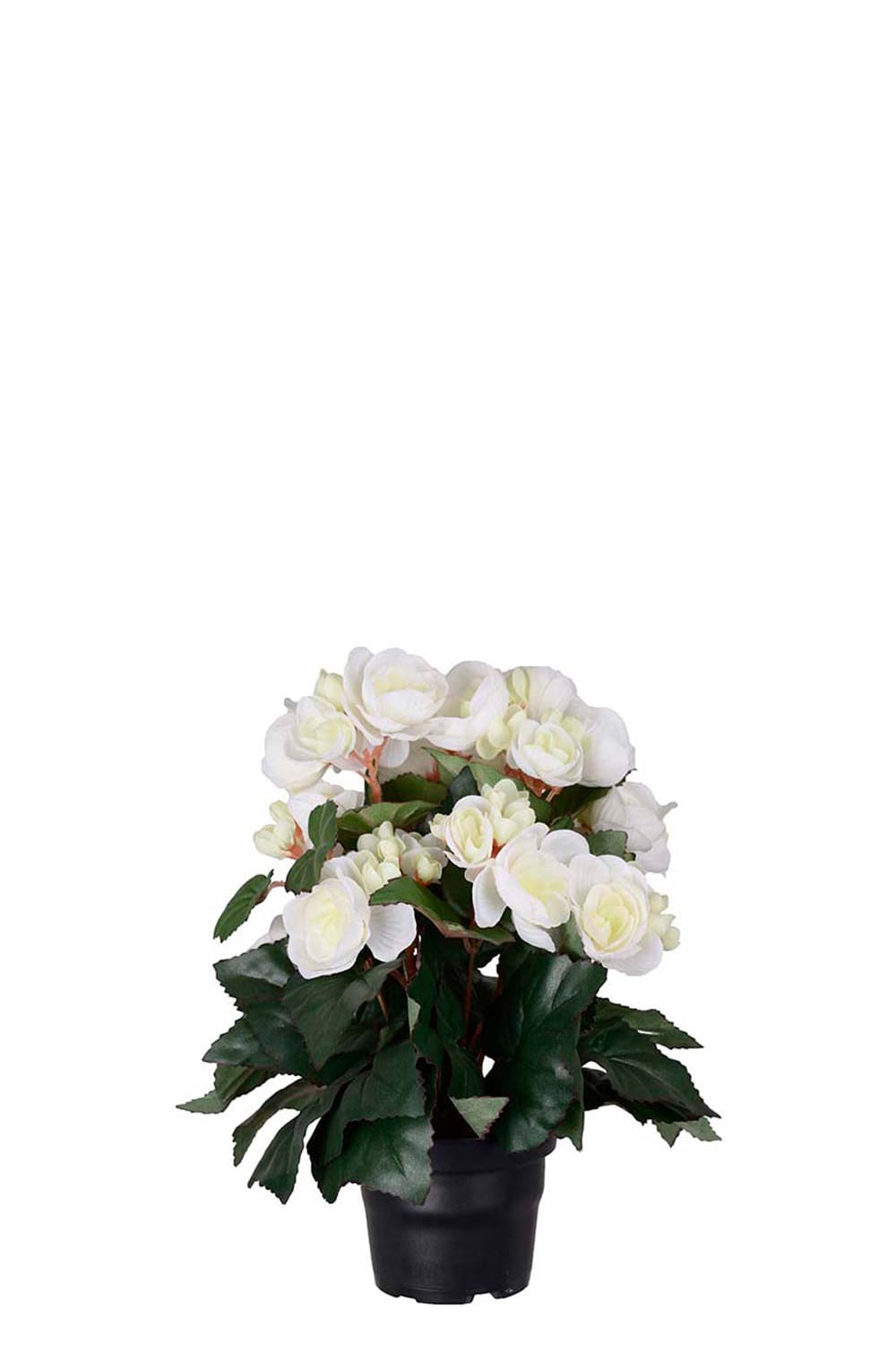 Kunstig hvit Begonia 28 cm