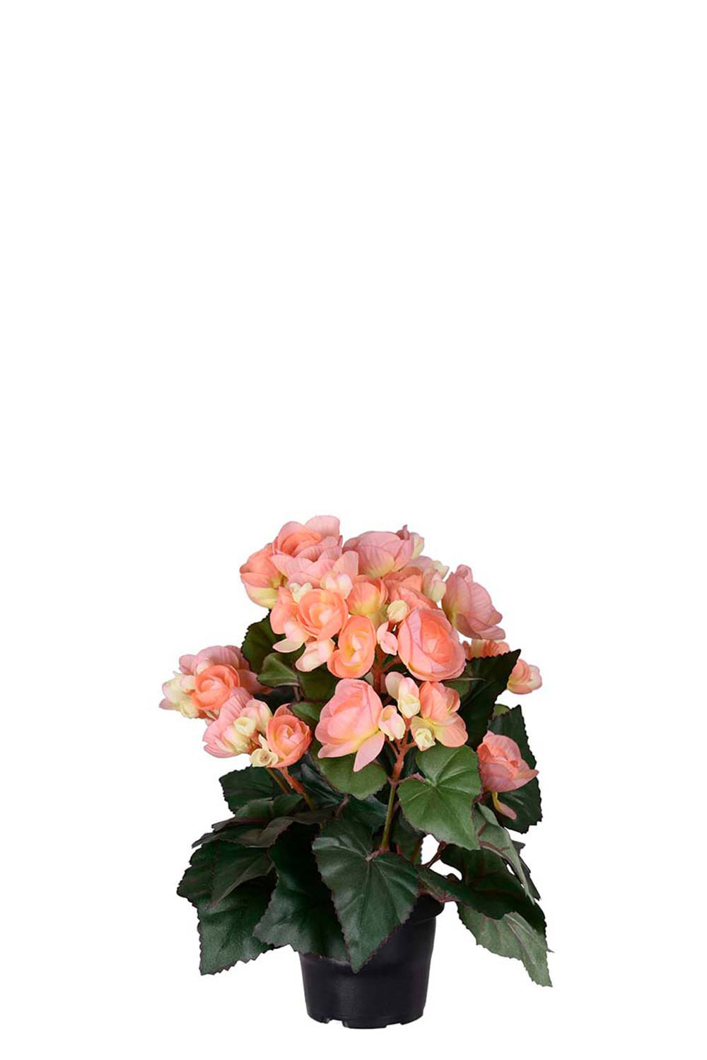Kunstig aprikosfarget Begonia 28 cm