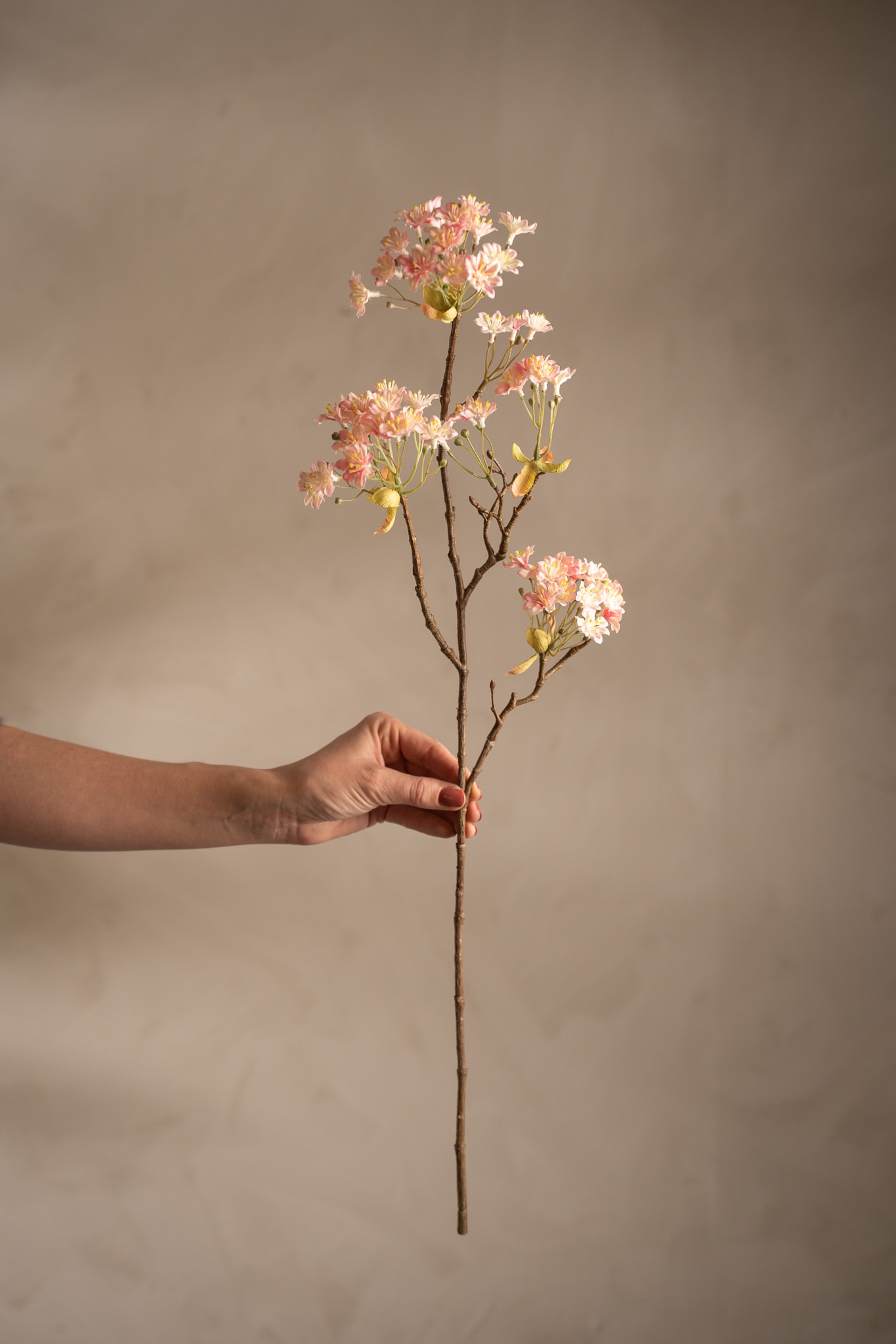 Kunstig rosa Lønneblomst 70 cm