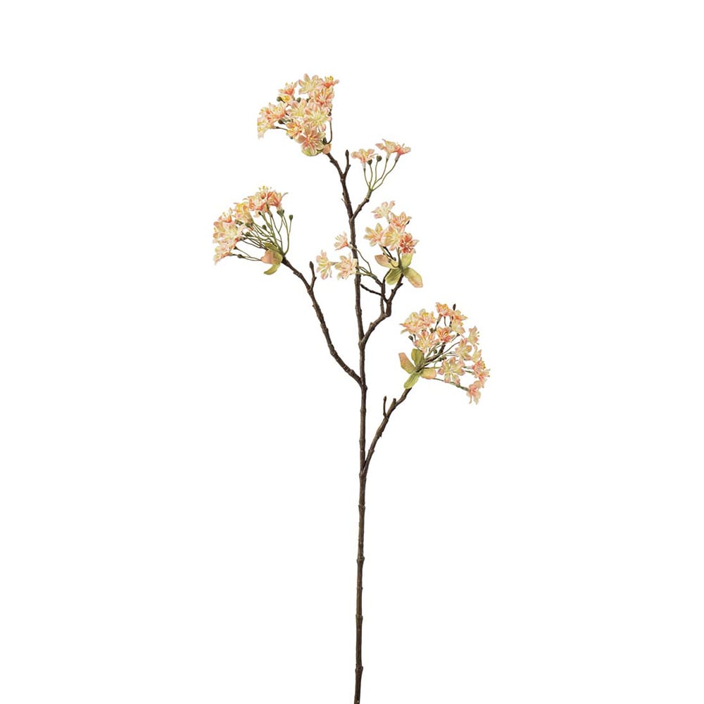 Kunstig ferskenfarget Lønneblomst 70 cm