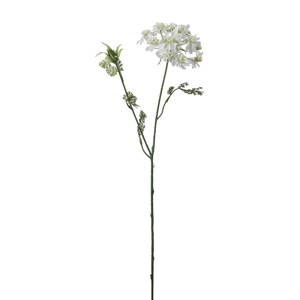Kunstig hvit Blomsterkjørvel 73 cm
