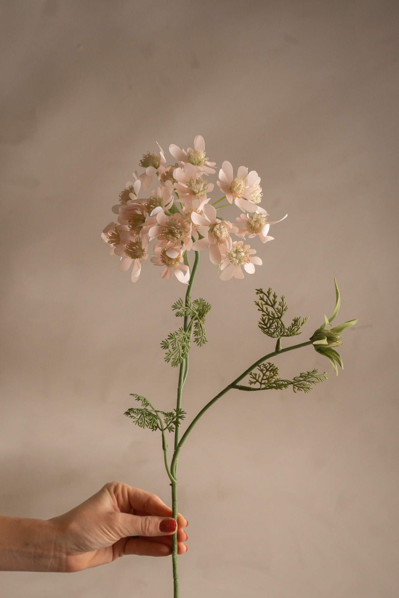 Kunstig rosa Blomsterkjørvel 73 cm