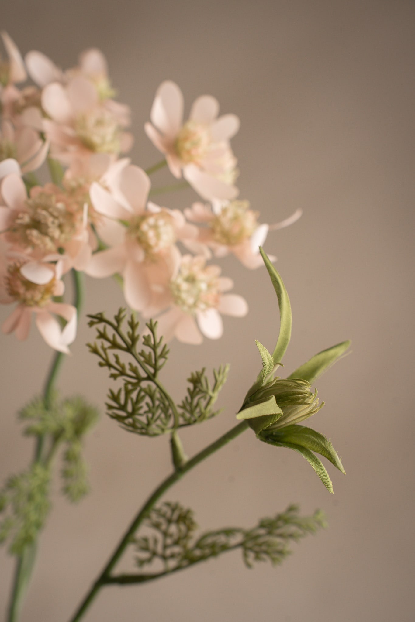 Kunstig rosa Blomsterkjørvel 73 cm