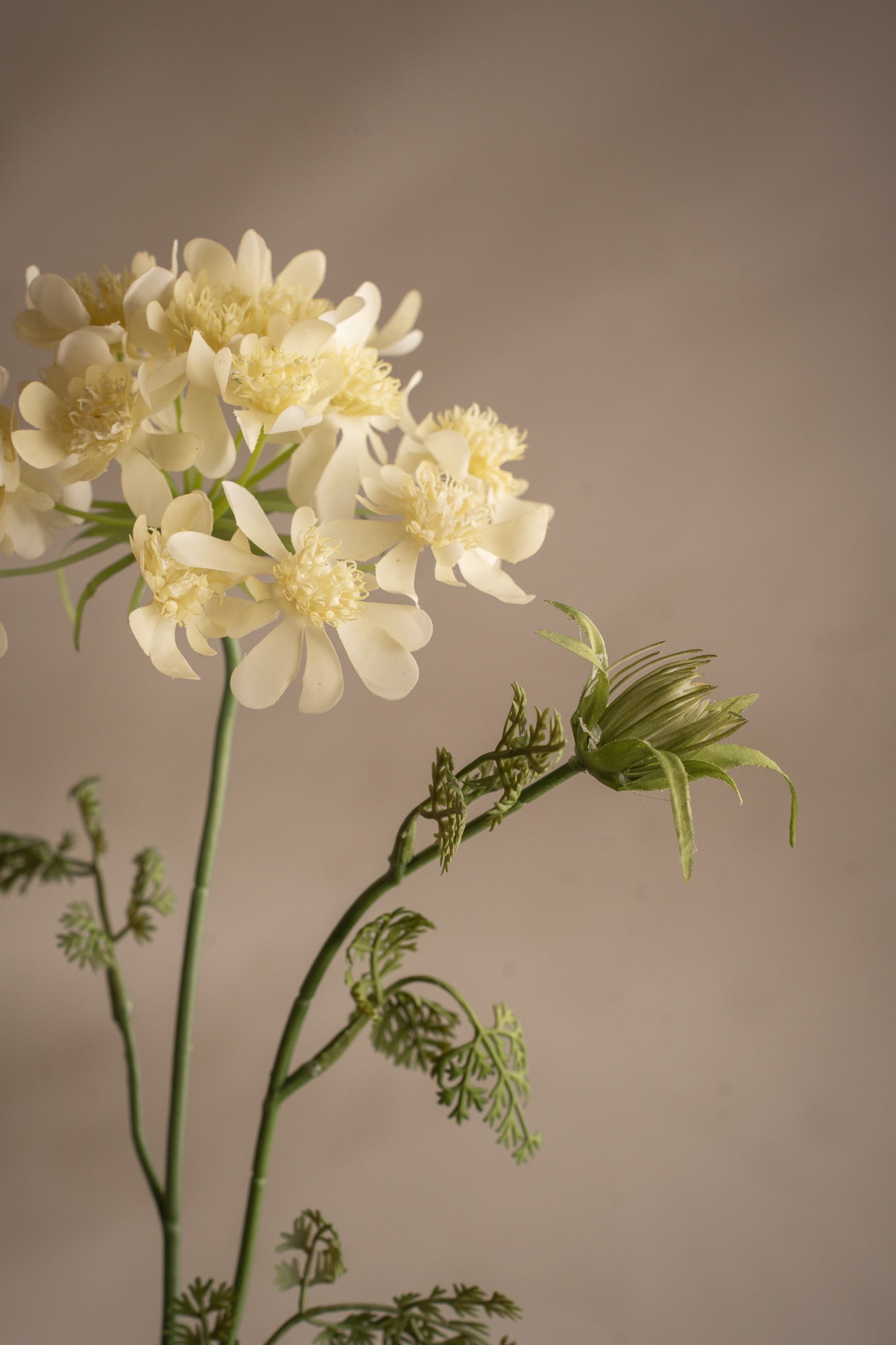 Kunstig gul Blomsterkjørvel 73 cm