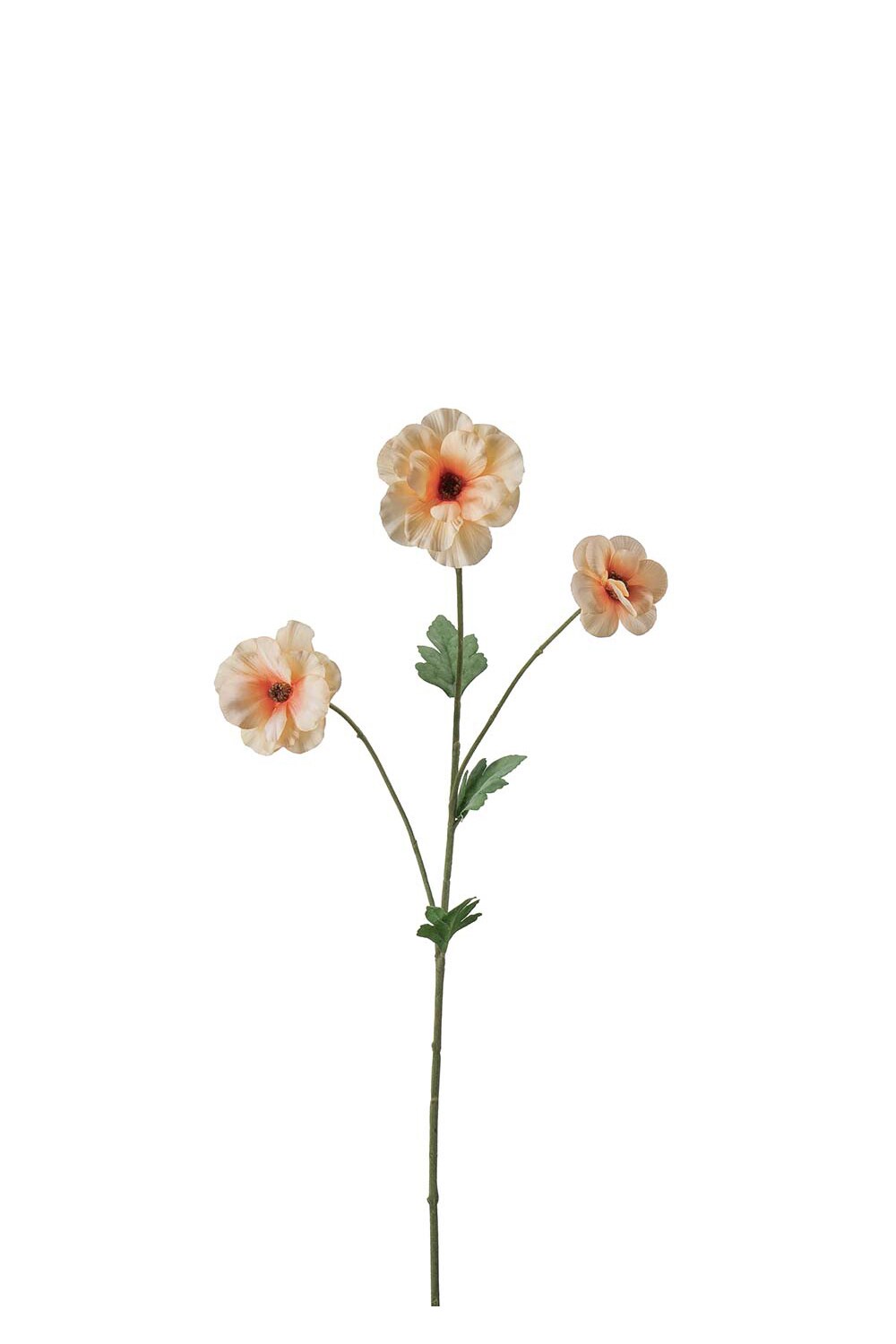 Kunstig ferskenfarget Japansk Ranuncel 62 cm
