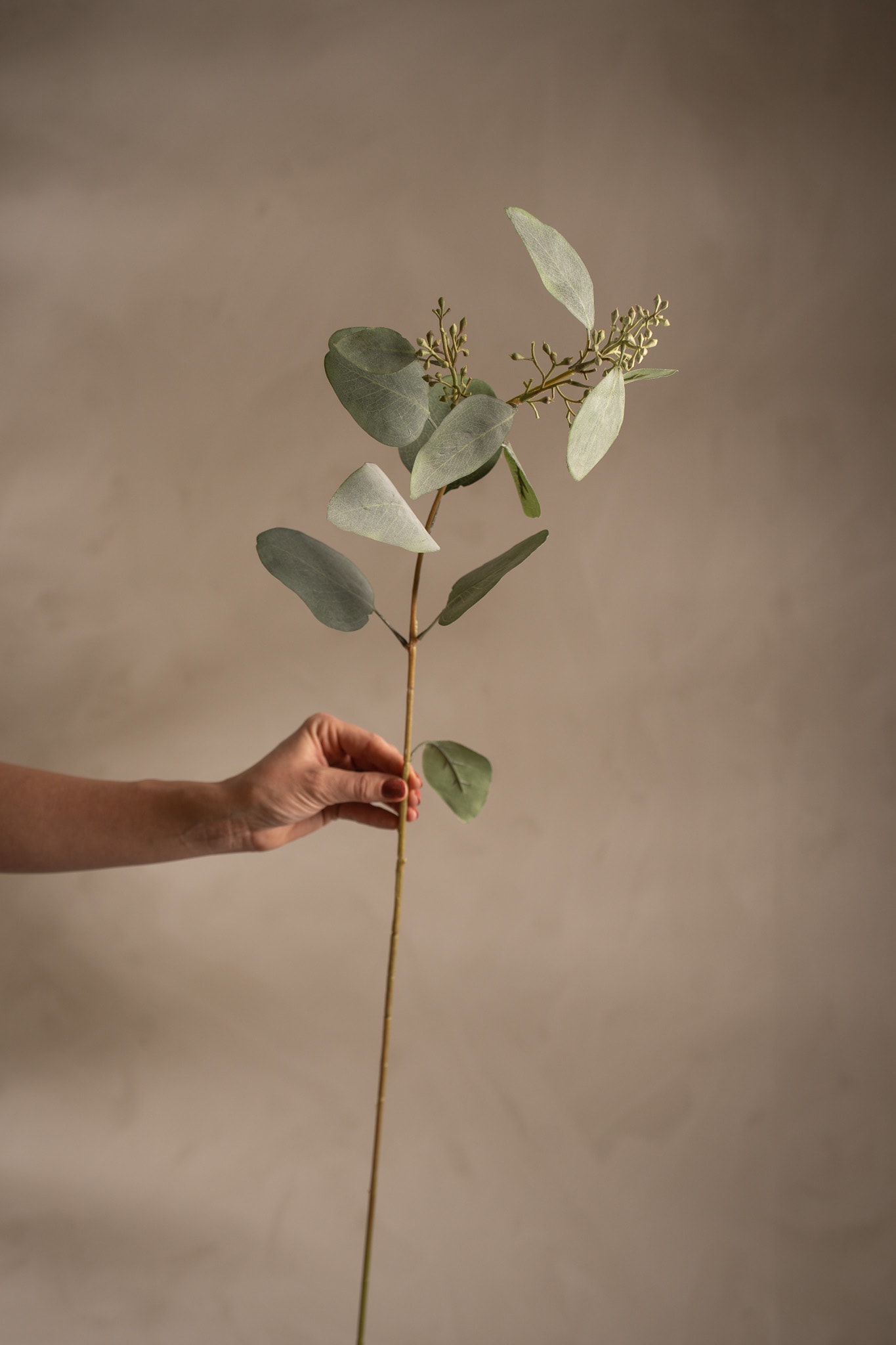 Kunstig grå Eucalyptus 87 cm