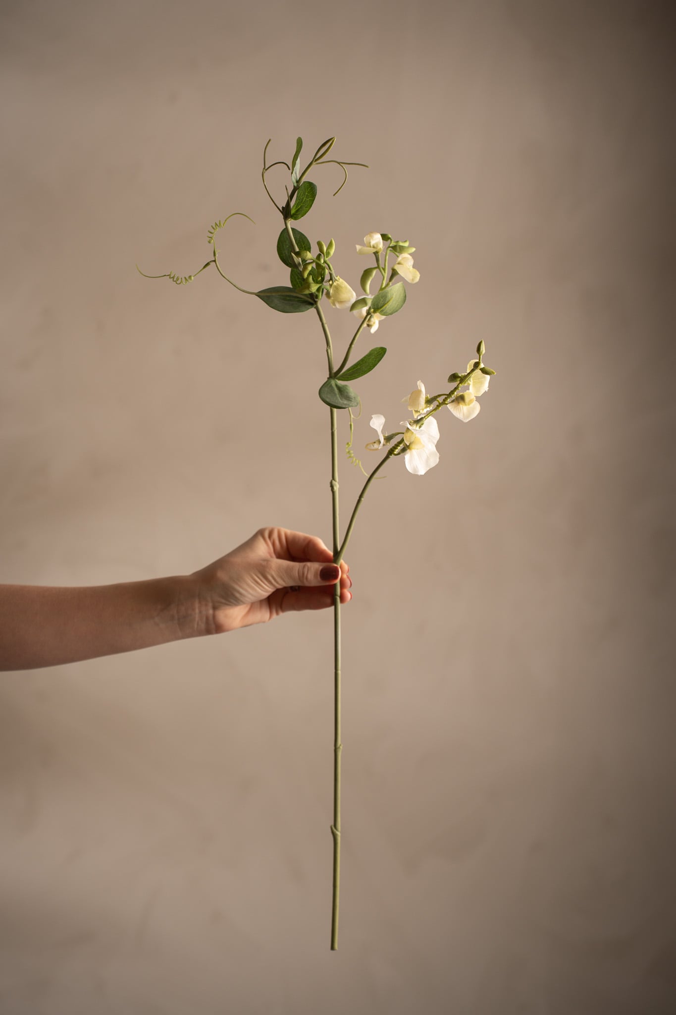 Kunstig hvit blomsterert 69 cm