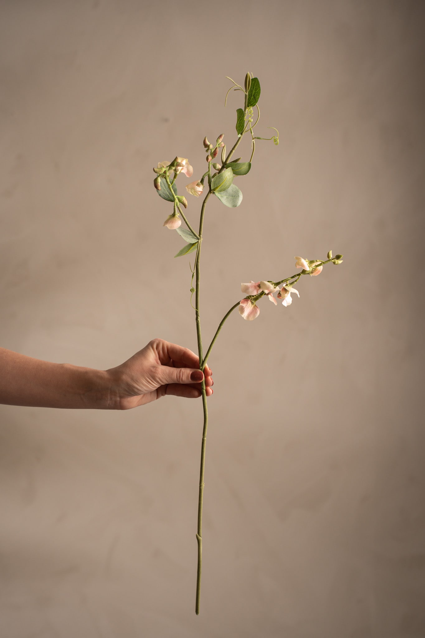 Kunstig rosa blomsterert 69 cm