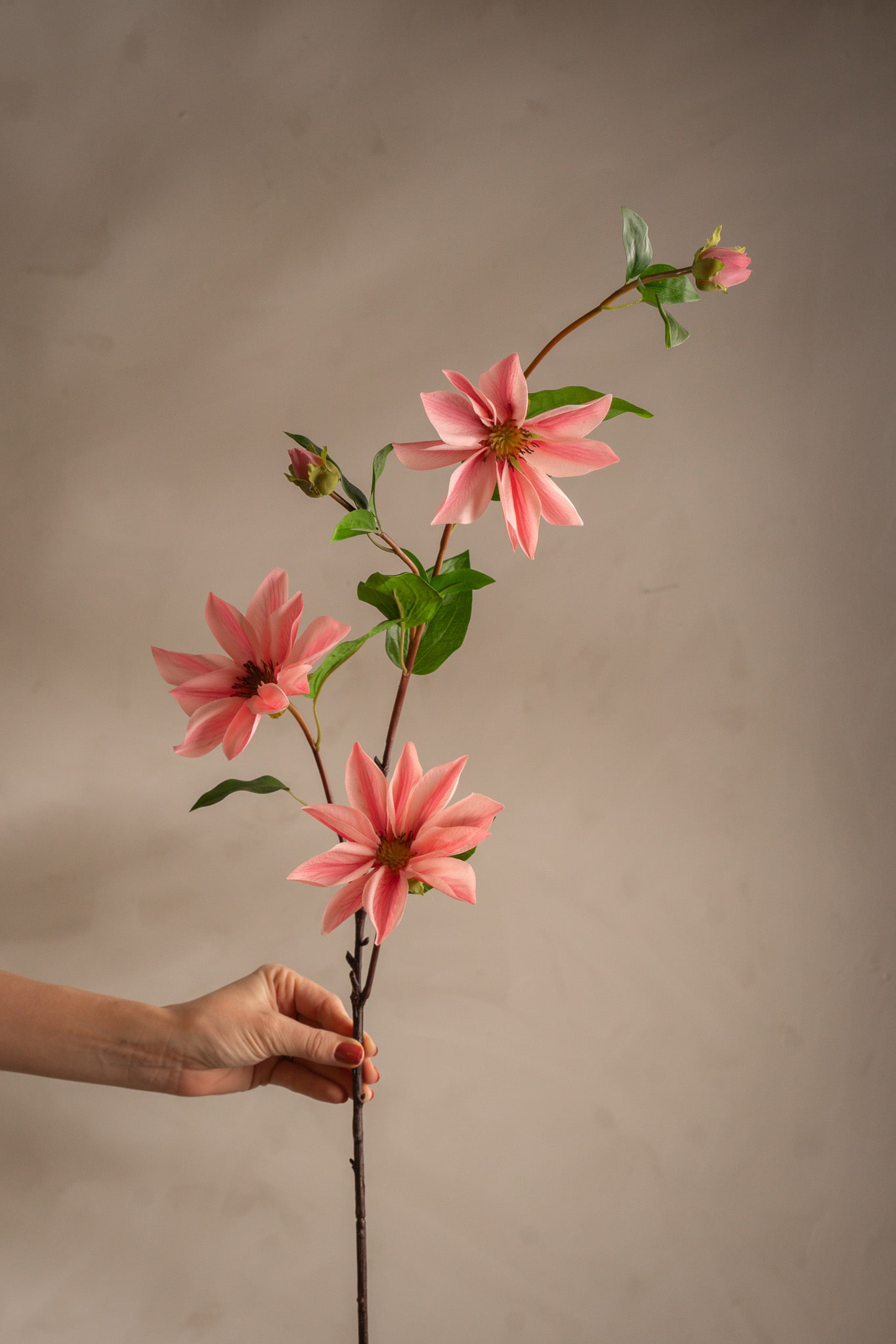 Kunstig rosa Clematis 90 cm