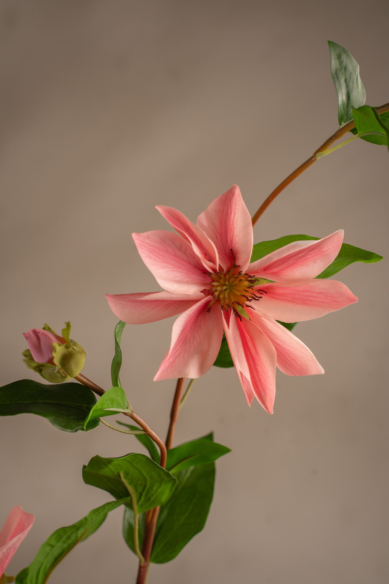 Kunstig rosa Clematis 90 cm