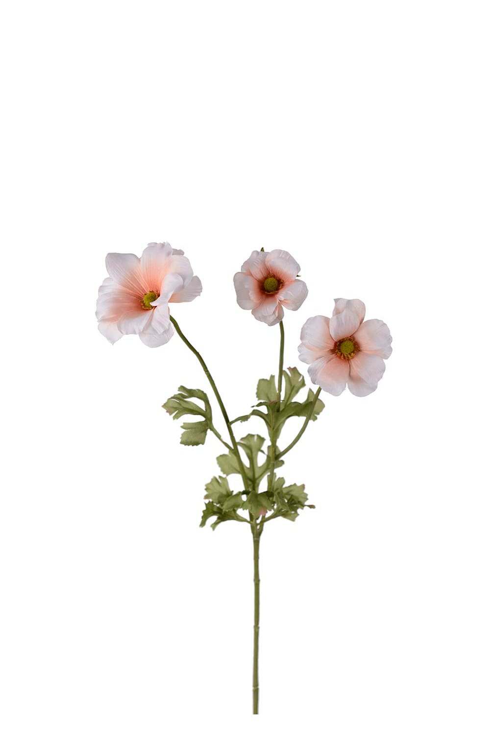 Kunstig aprikosfarget sommerfuglranunkel 54 cm