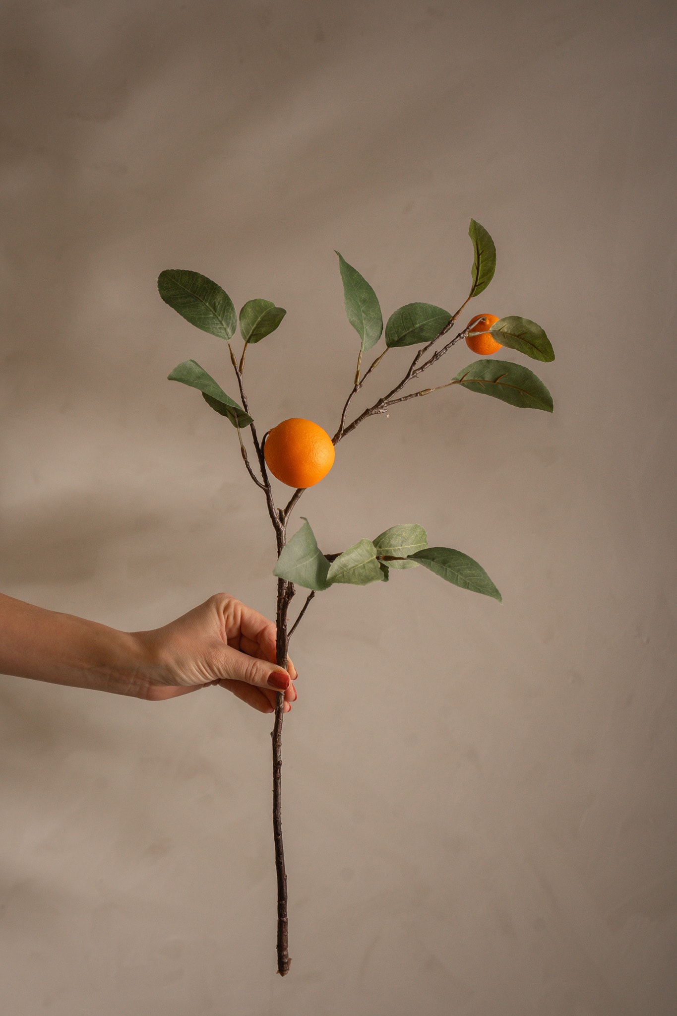 Kunstig oransje Appelsinkvist 60 cm