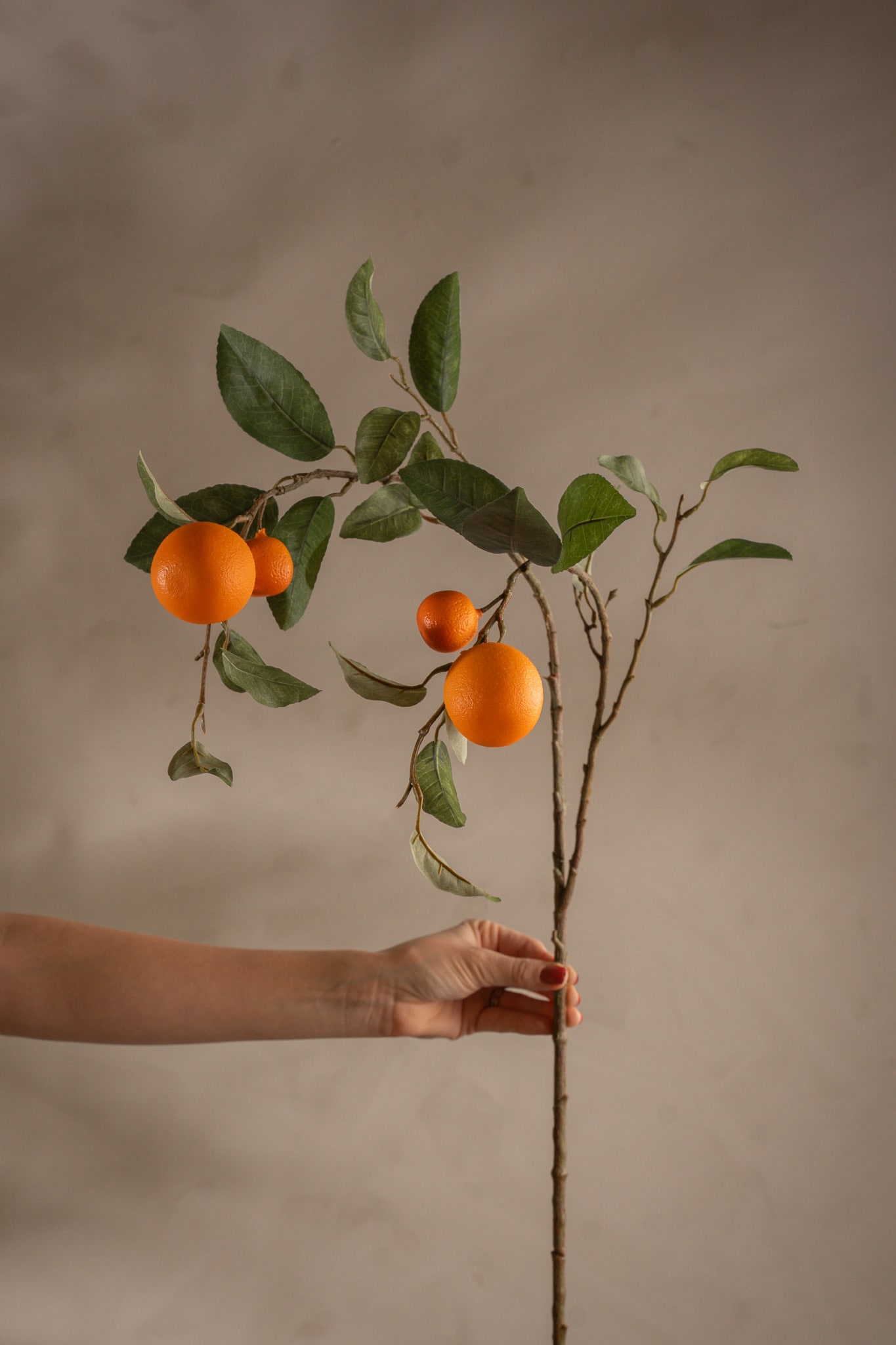 Kunstig oransje Appelsinkvist 100 cm