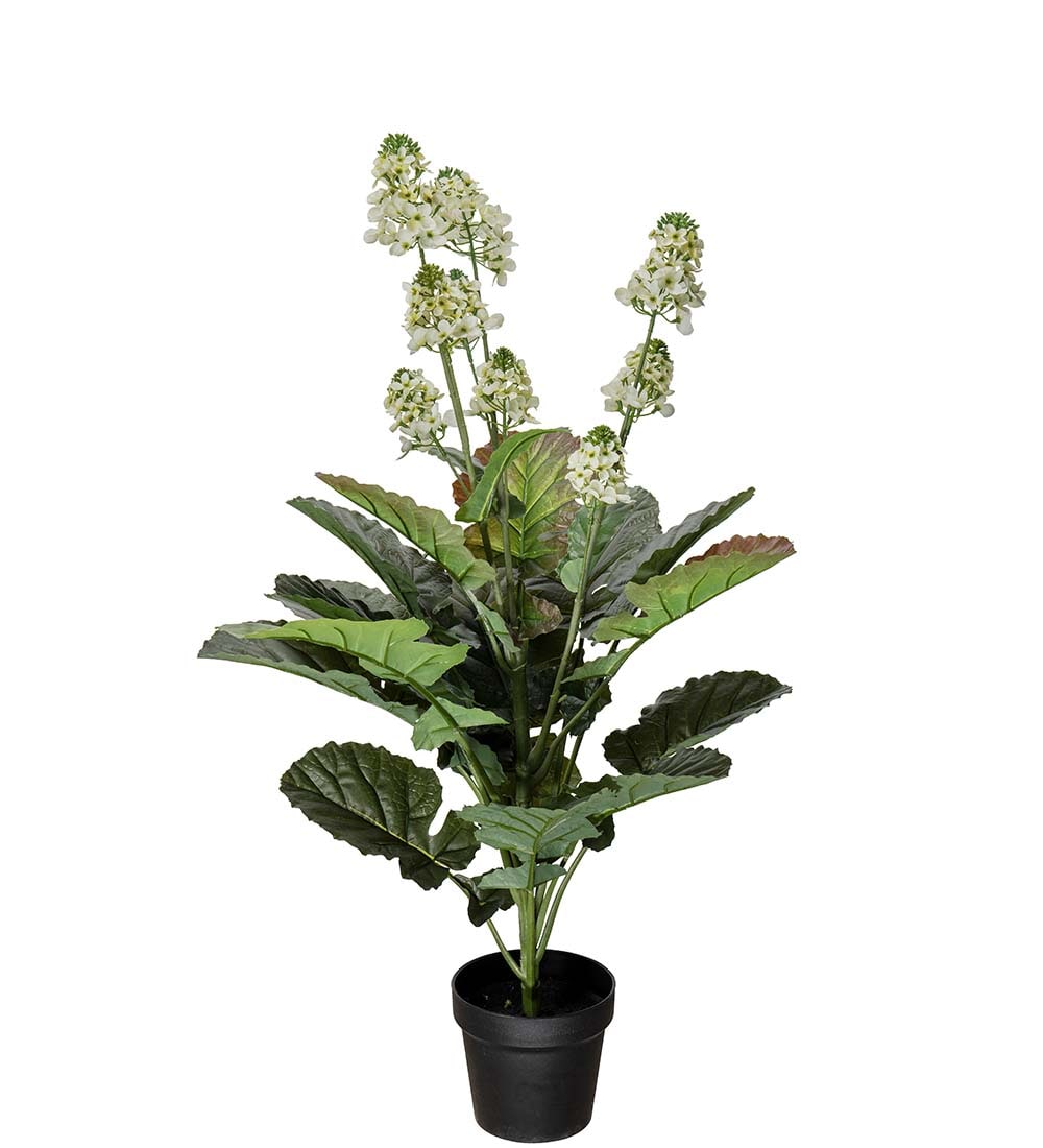Kunstig hvit Cole-blomst 105 cm