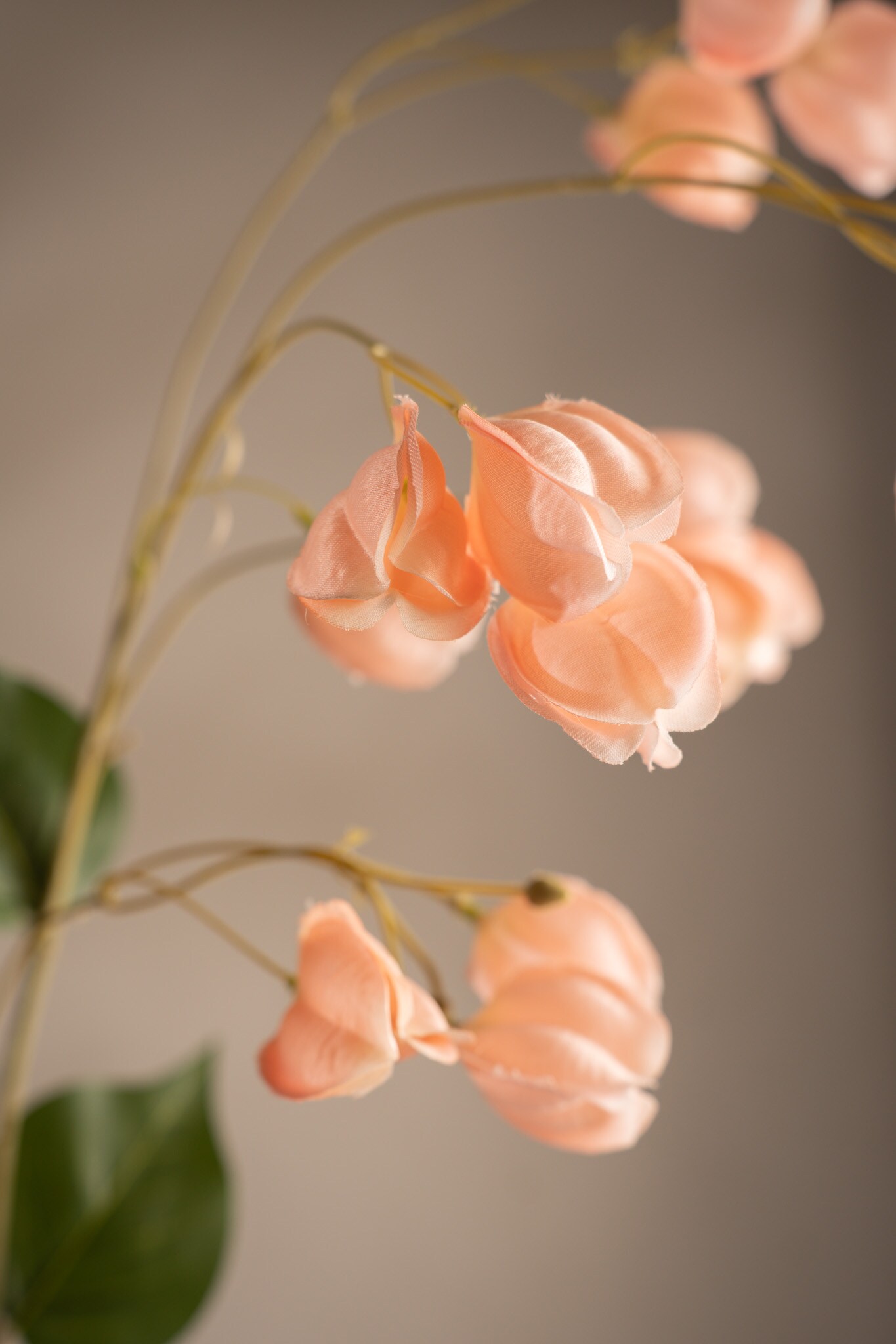 Kunstig ferskenfarget Physalis 85 cm