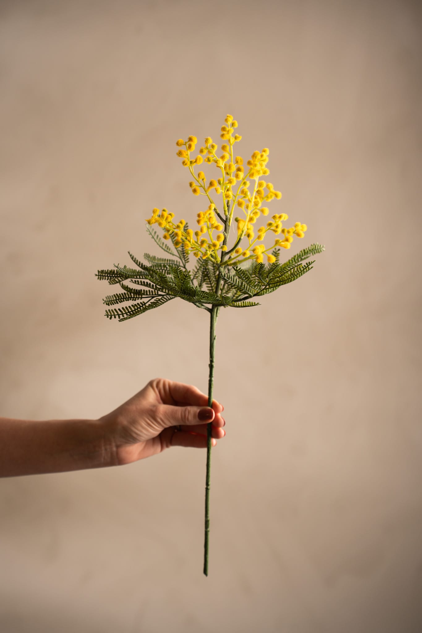 Kunstig gul Mimosa 48 cm