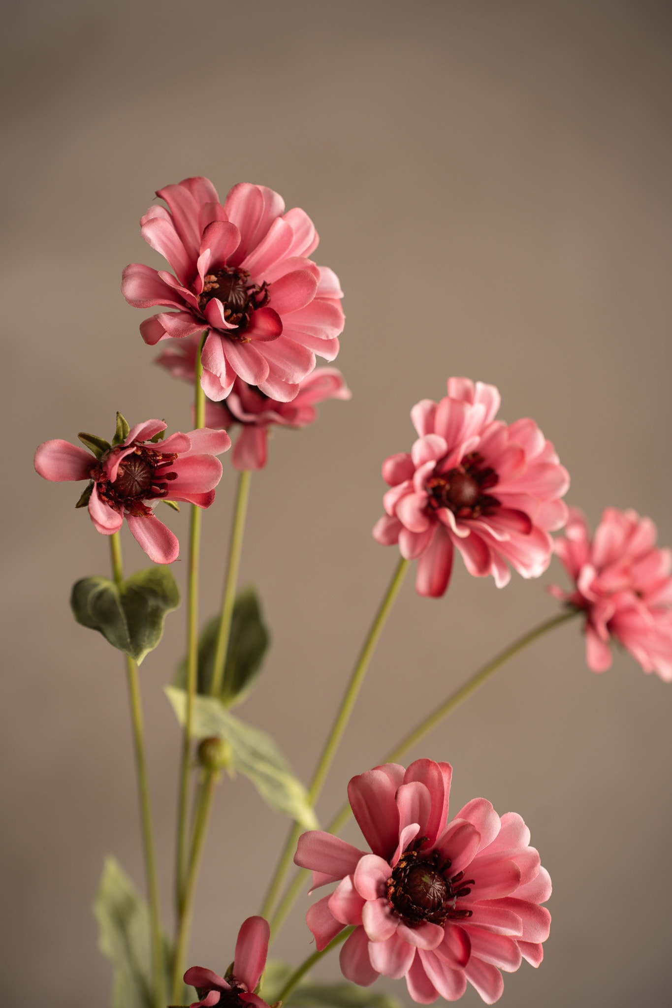 Kunstig rosa Zinnia 90 cm