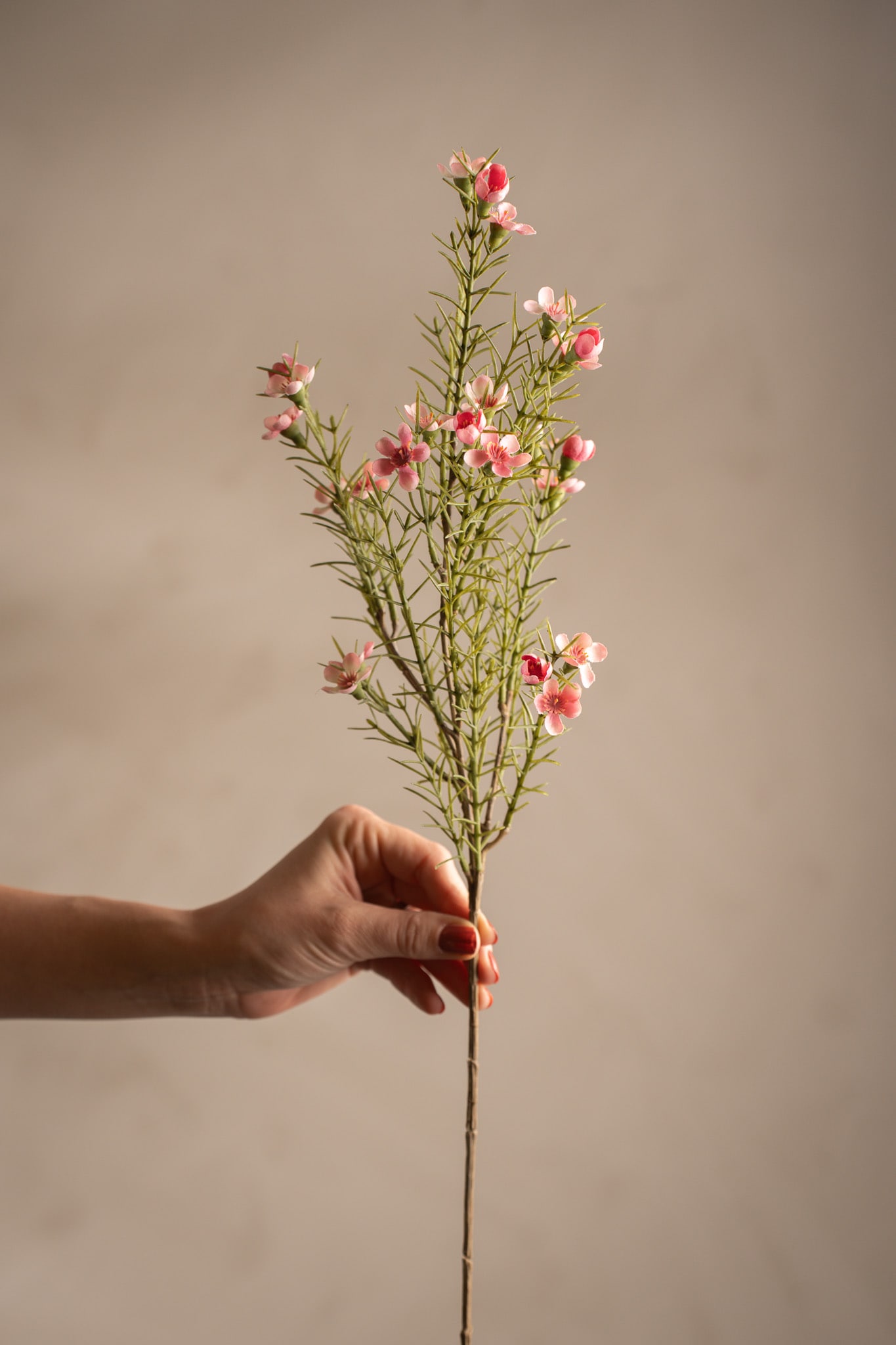 Kunstig rosa Voksblomst 60 cm