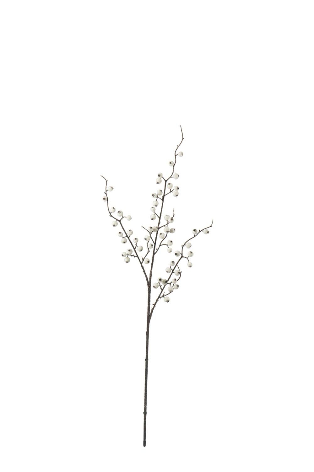 Kunstig hvit Bærkvist med Is 75 cm